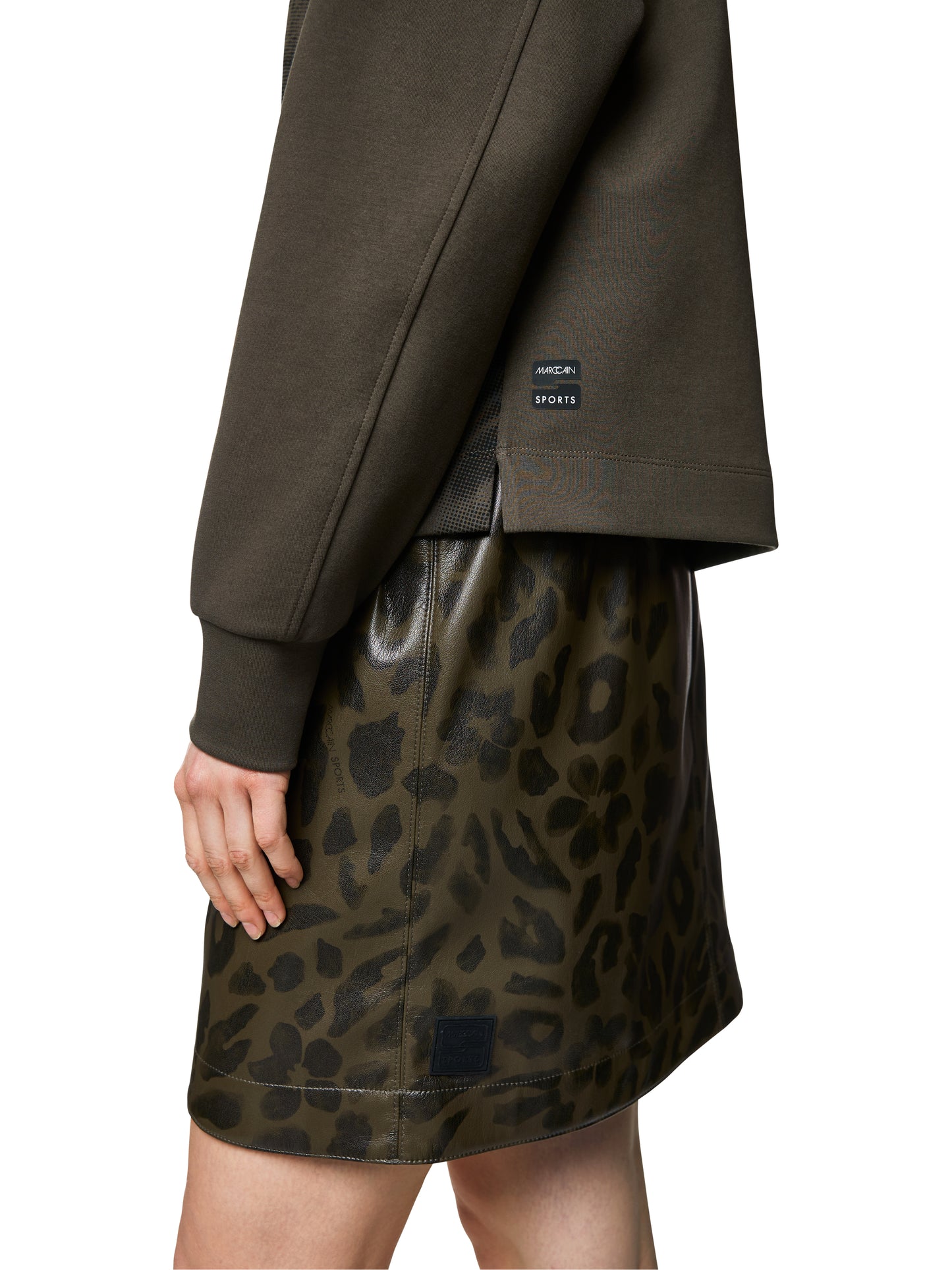 Marc Cain Sport Khaki Leopard Sweatshirt 4407J48