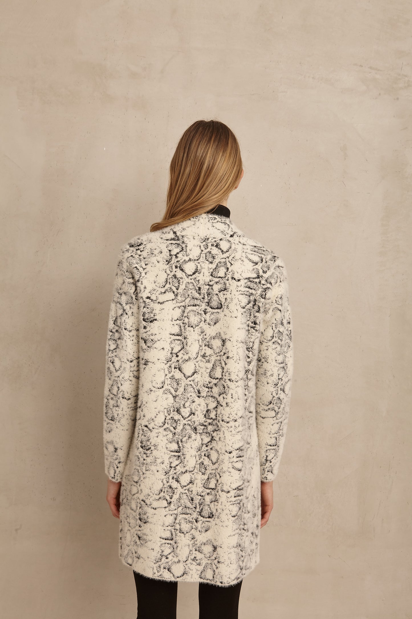 Marina V Snake Print Cardigan