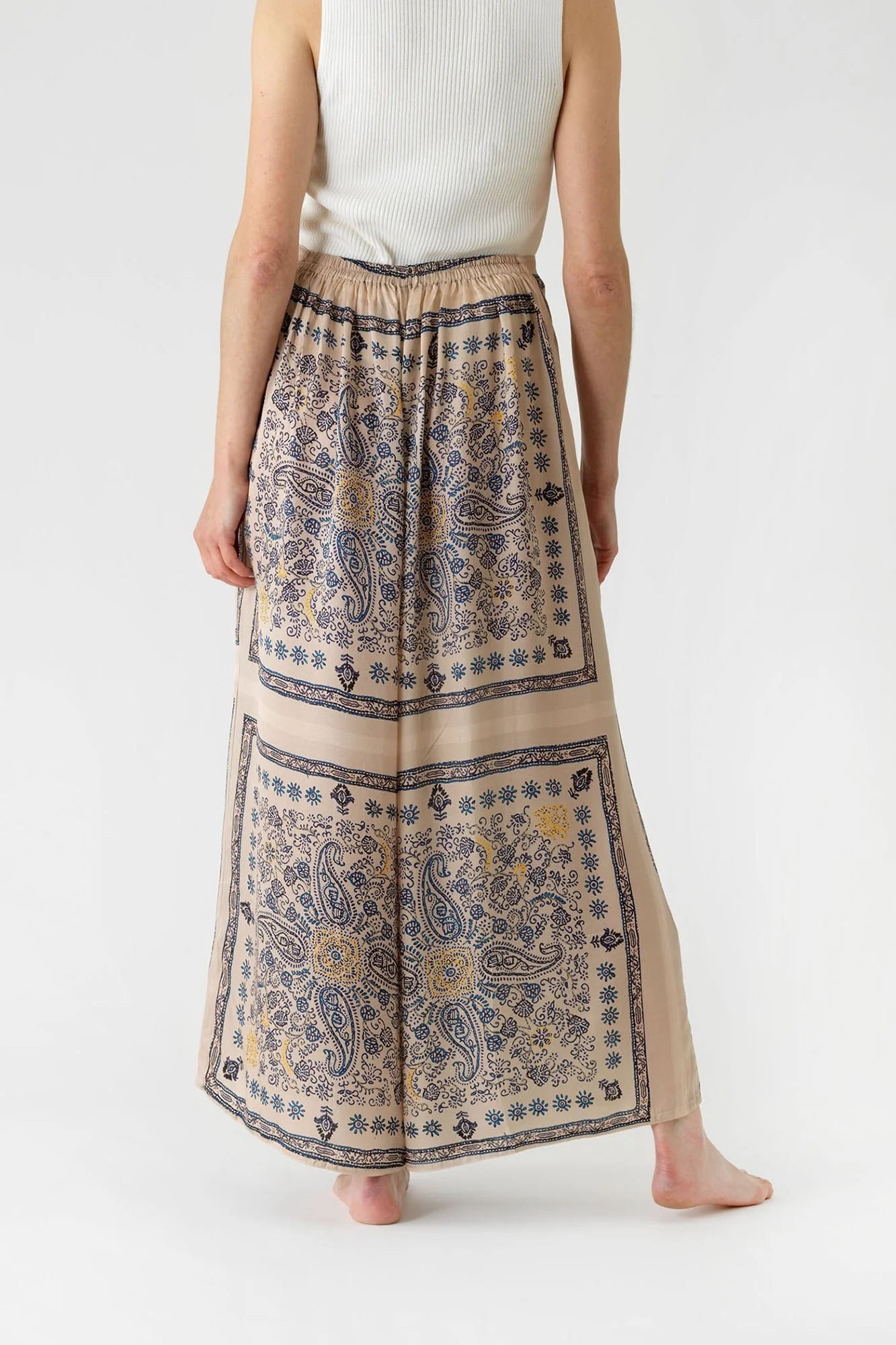 One Hundred Stars Mehndi Blue Palazzo Pants