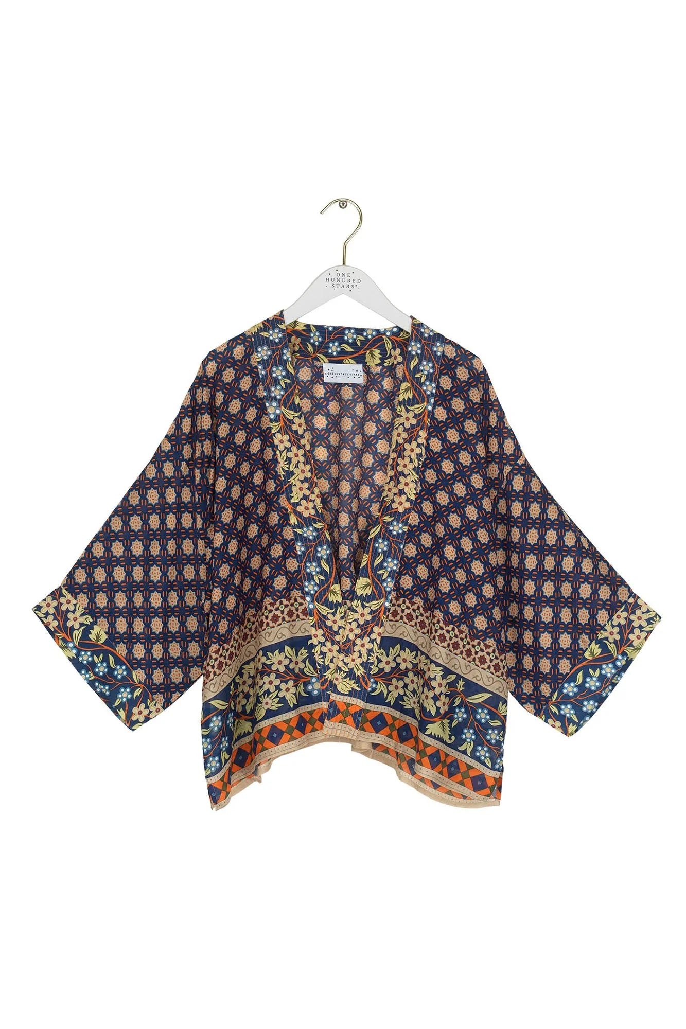 One Hundred Stars Kimono Moorish Blue