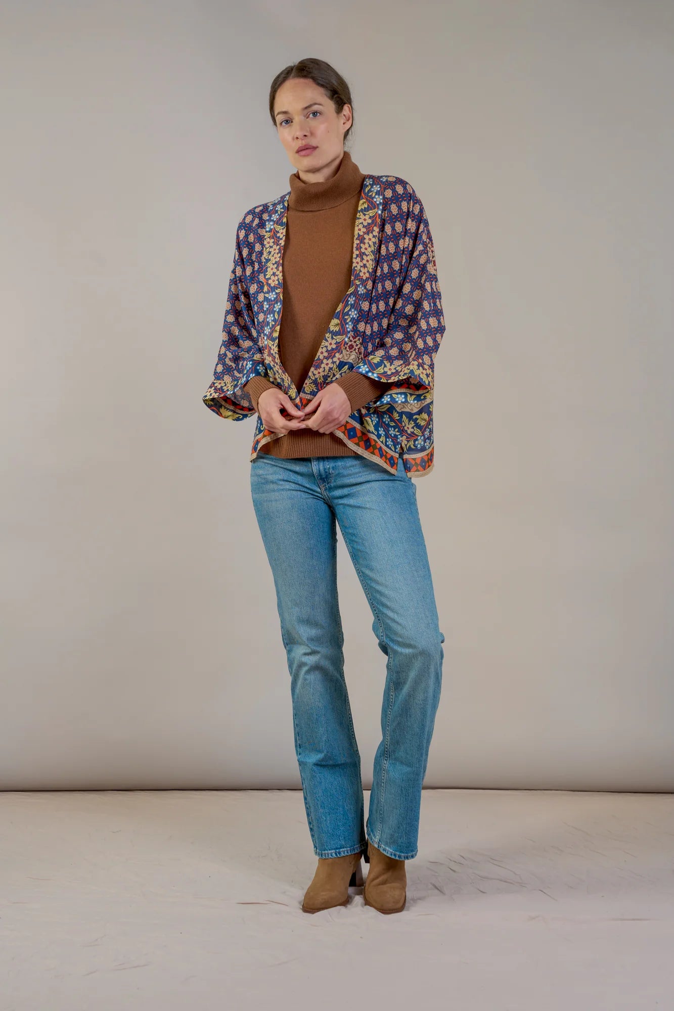 One Hundred Stars Kimono Moorish Blue