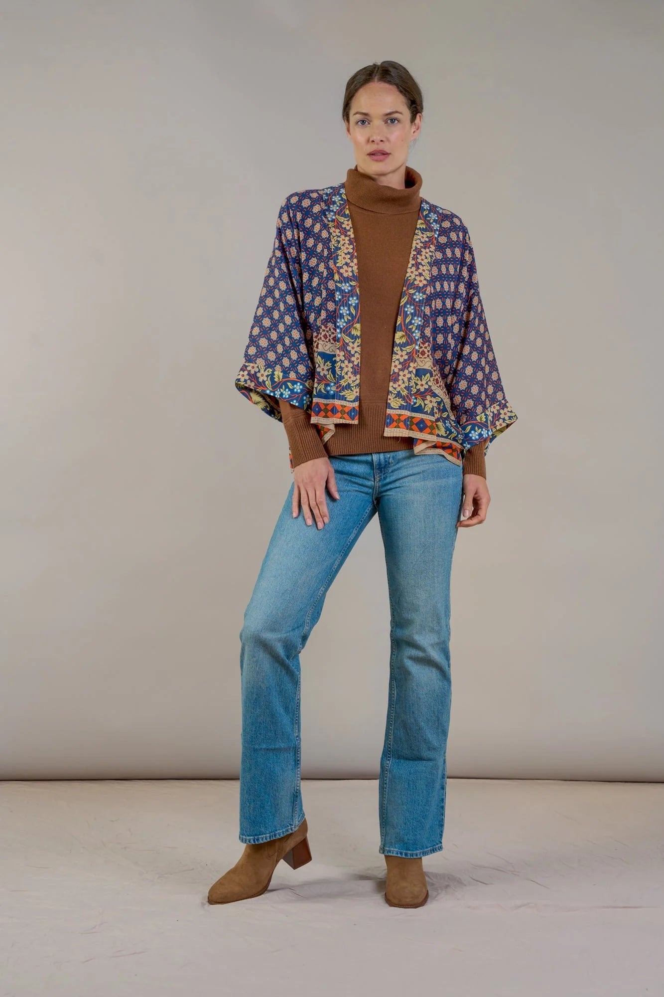 One Hundred Stars Kimono Moorish Blue