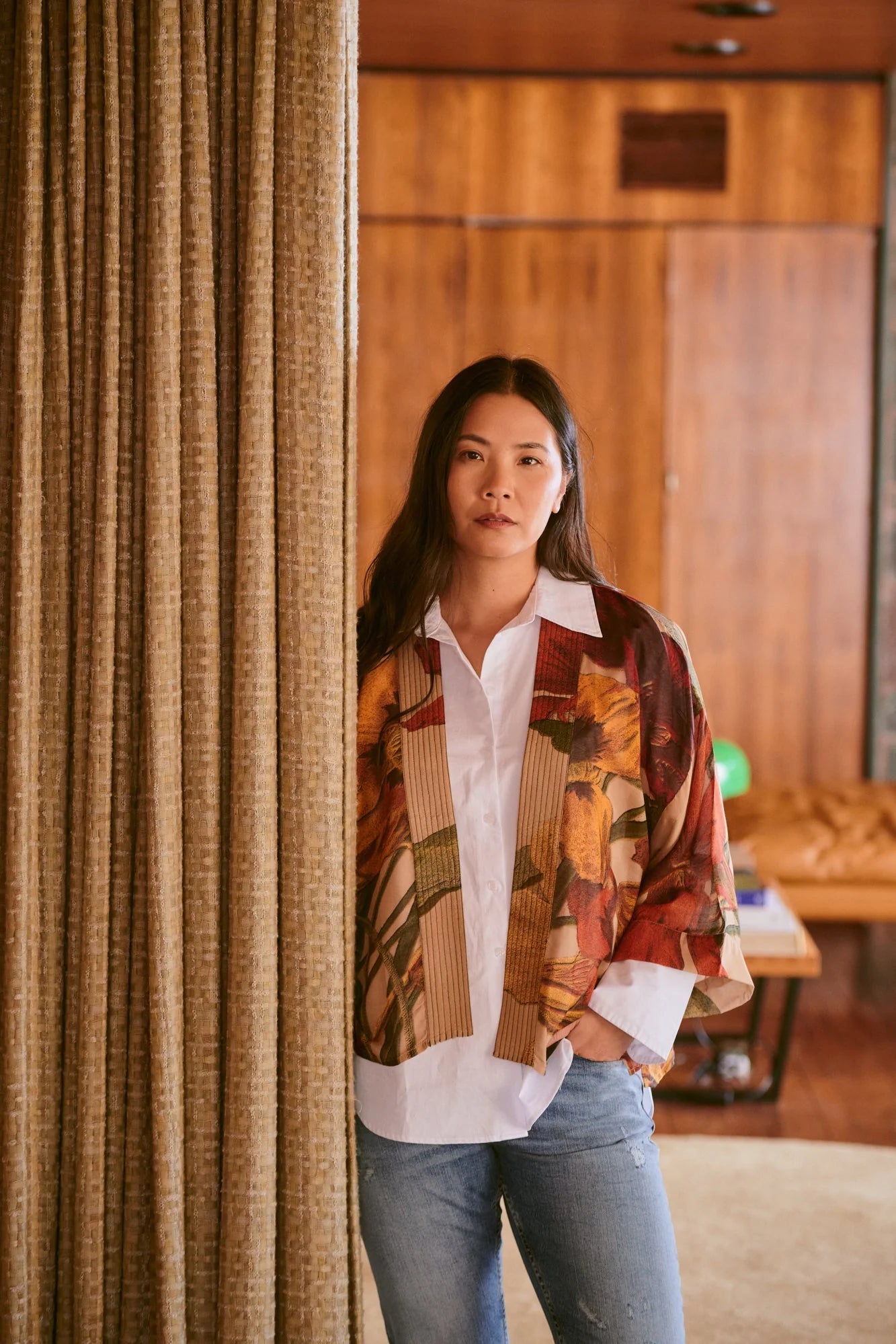One Hundred Stars Nasturtium Fawn Kimono