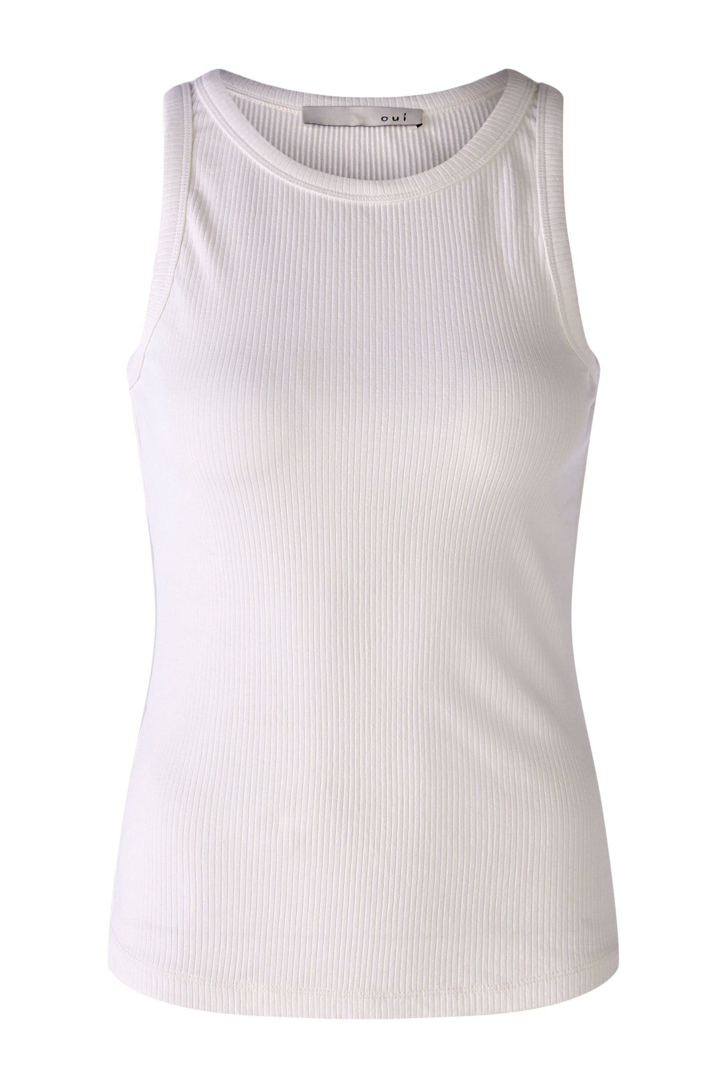 Oui White Rib Vest