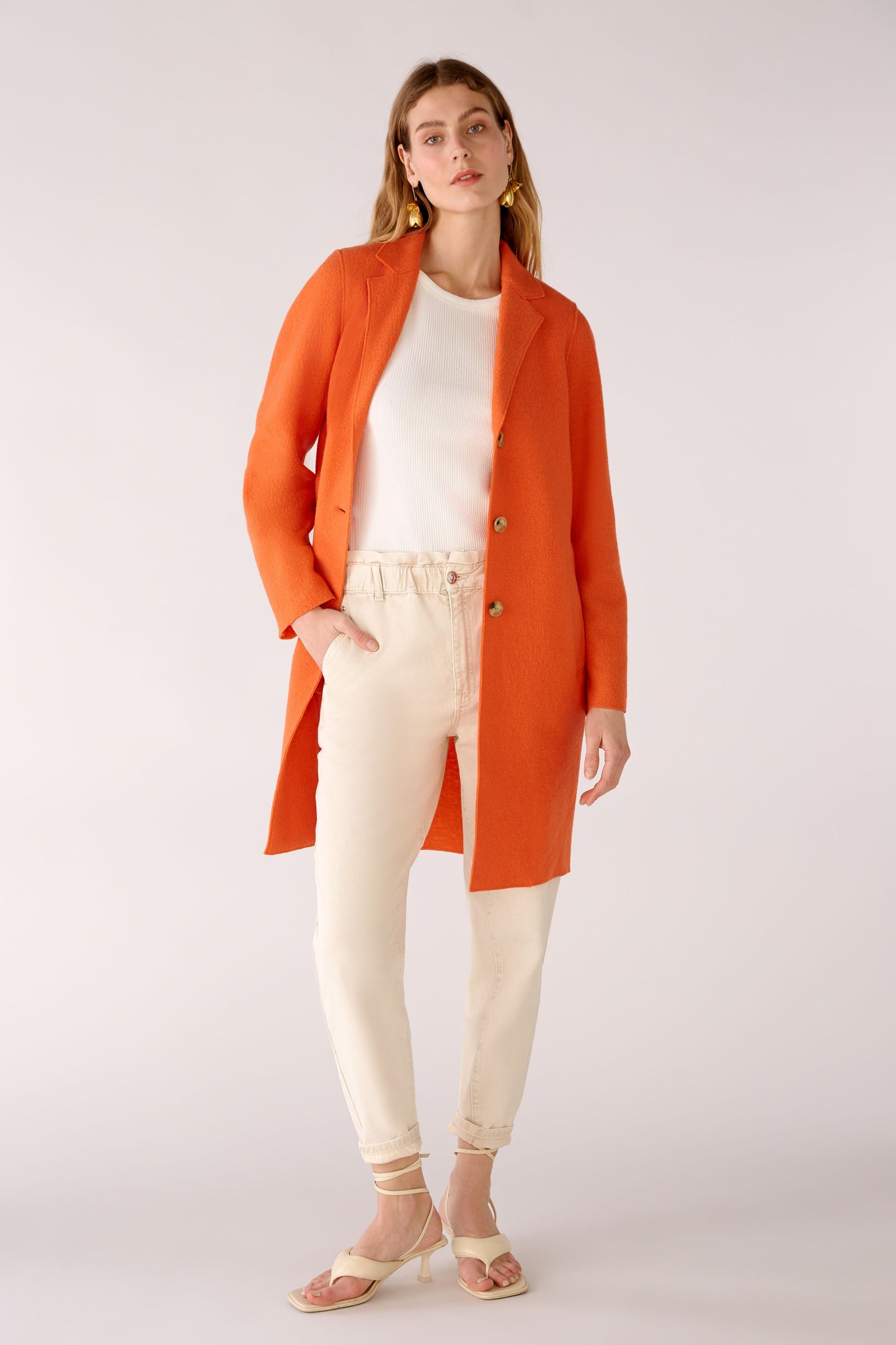 Oui White Rib Vest
