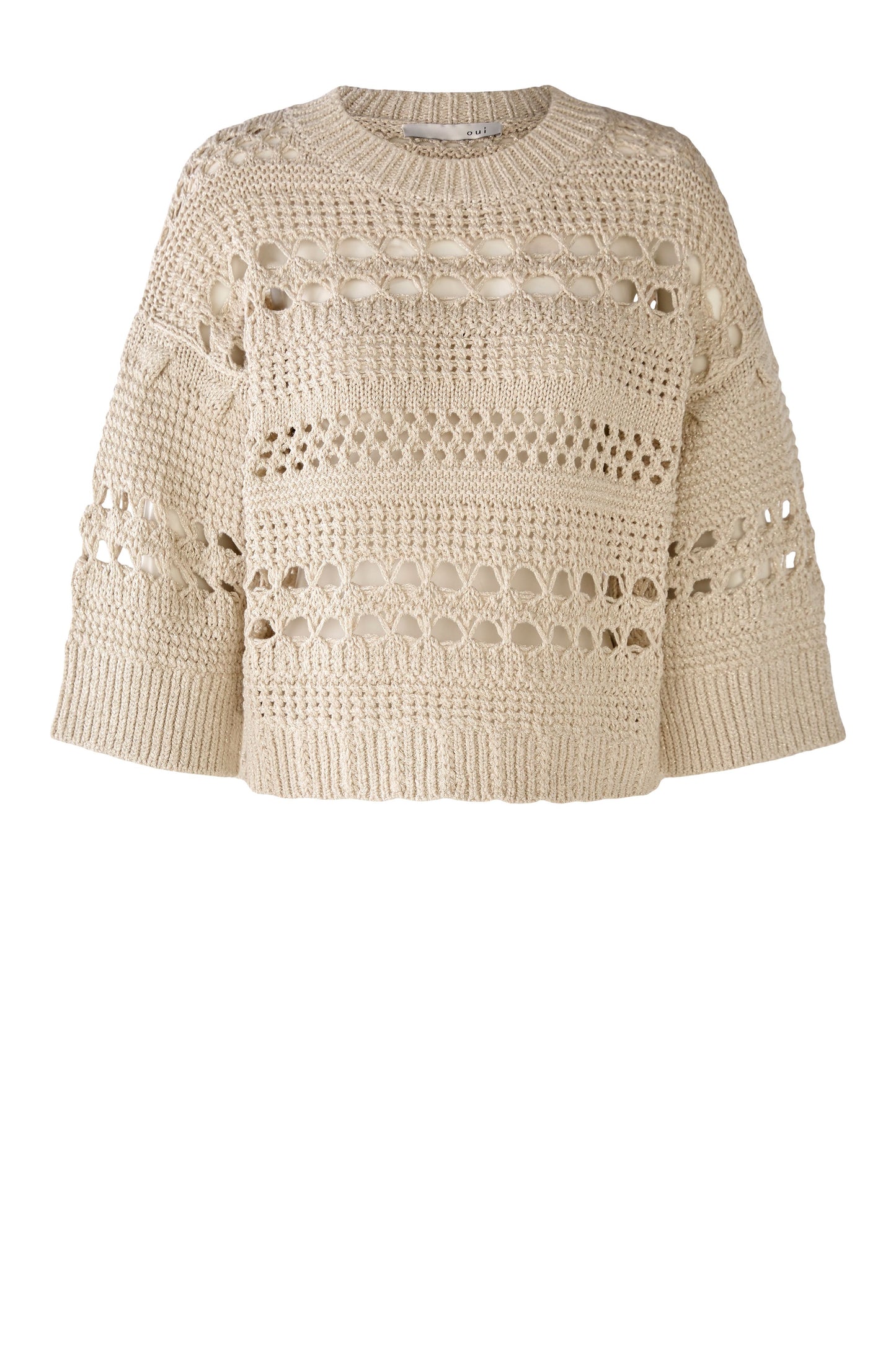 Oui Open Crochet Sweater