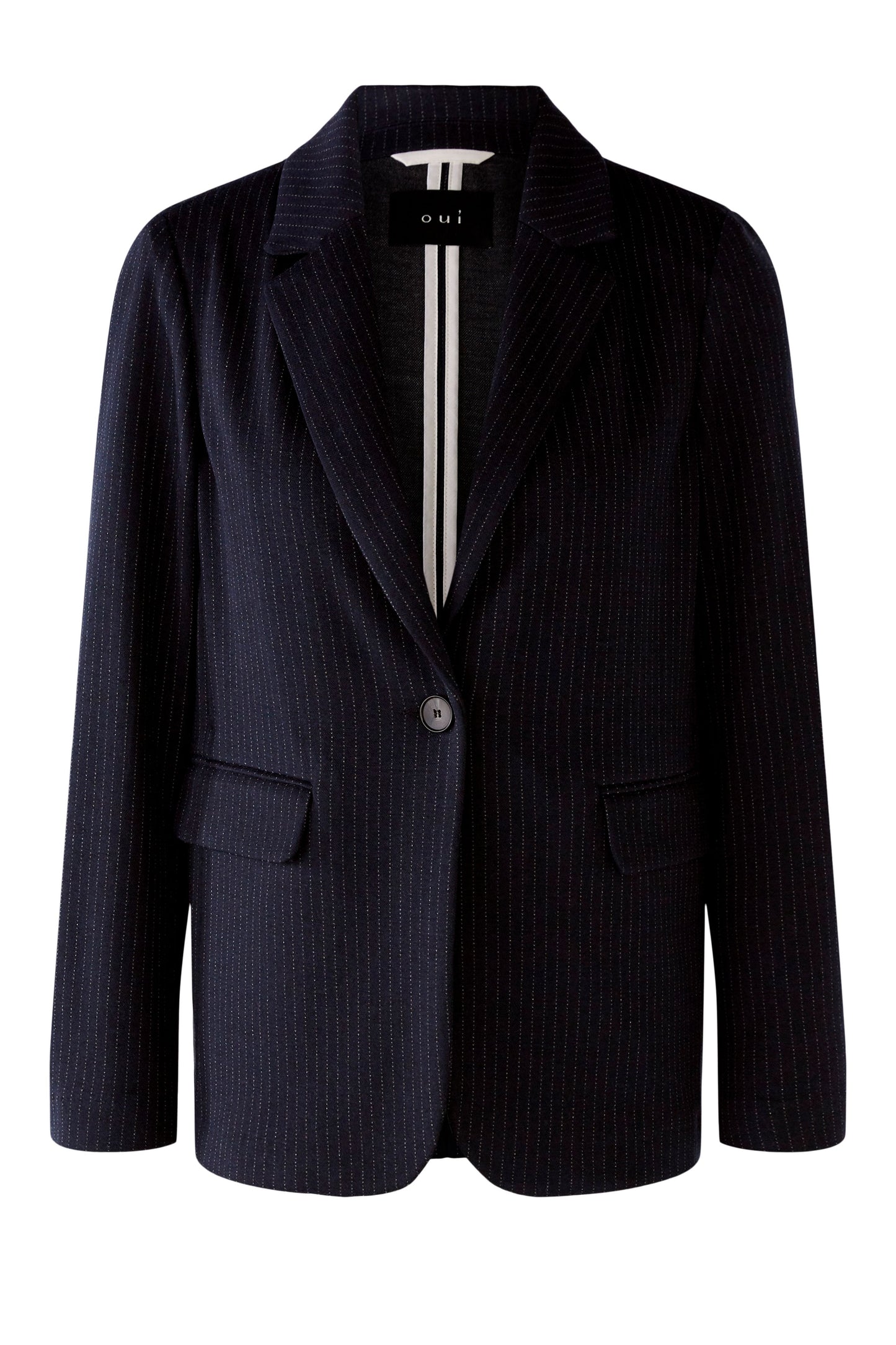 Oui Jersey Pinstripe Jacket