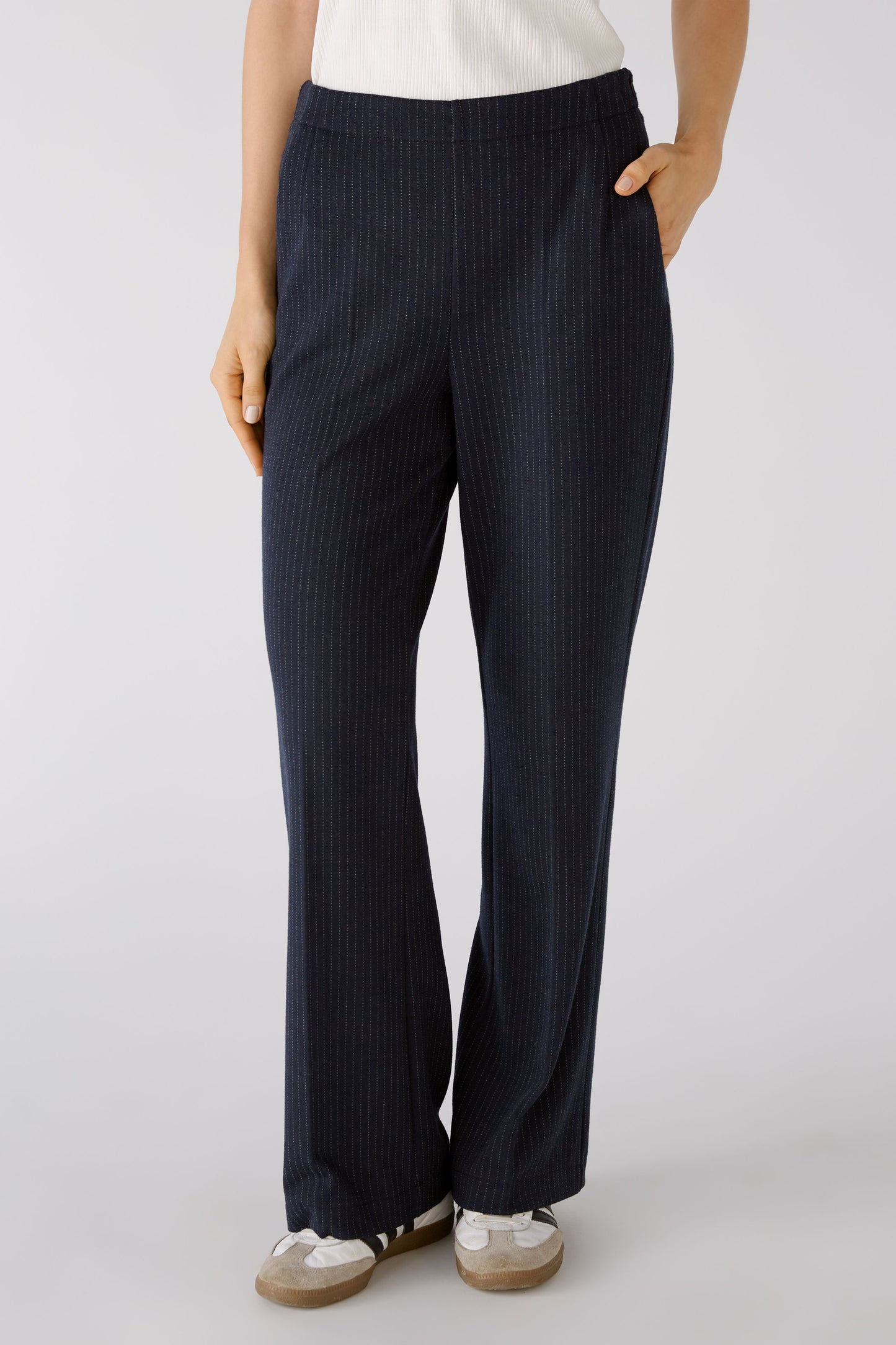 Oui Jersey Pinstripe Trousers