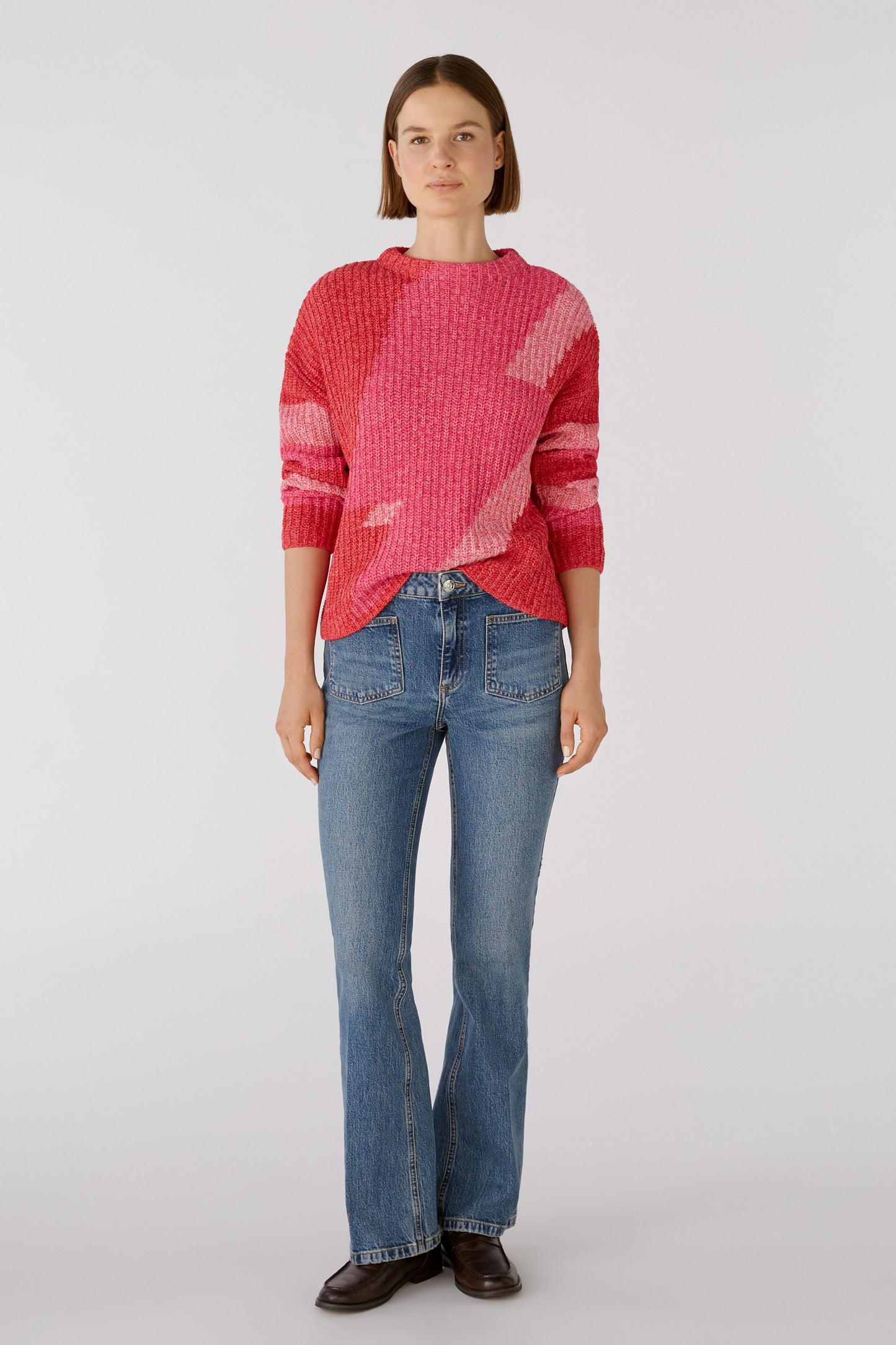 Oui Pink Lightning Strike Sweater