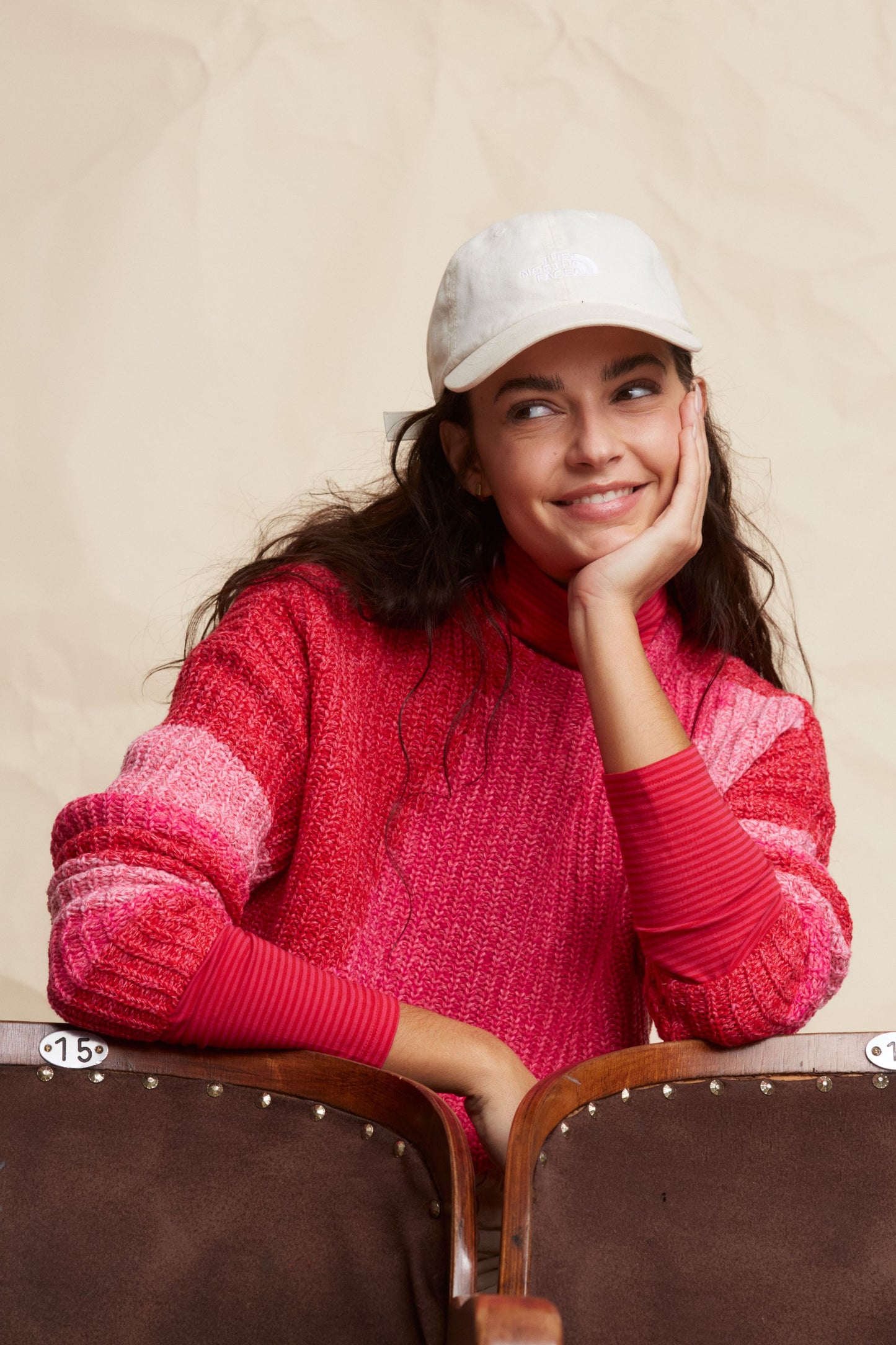 Oui Pink Lightning Strike Sweater