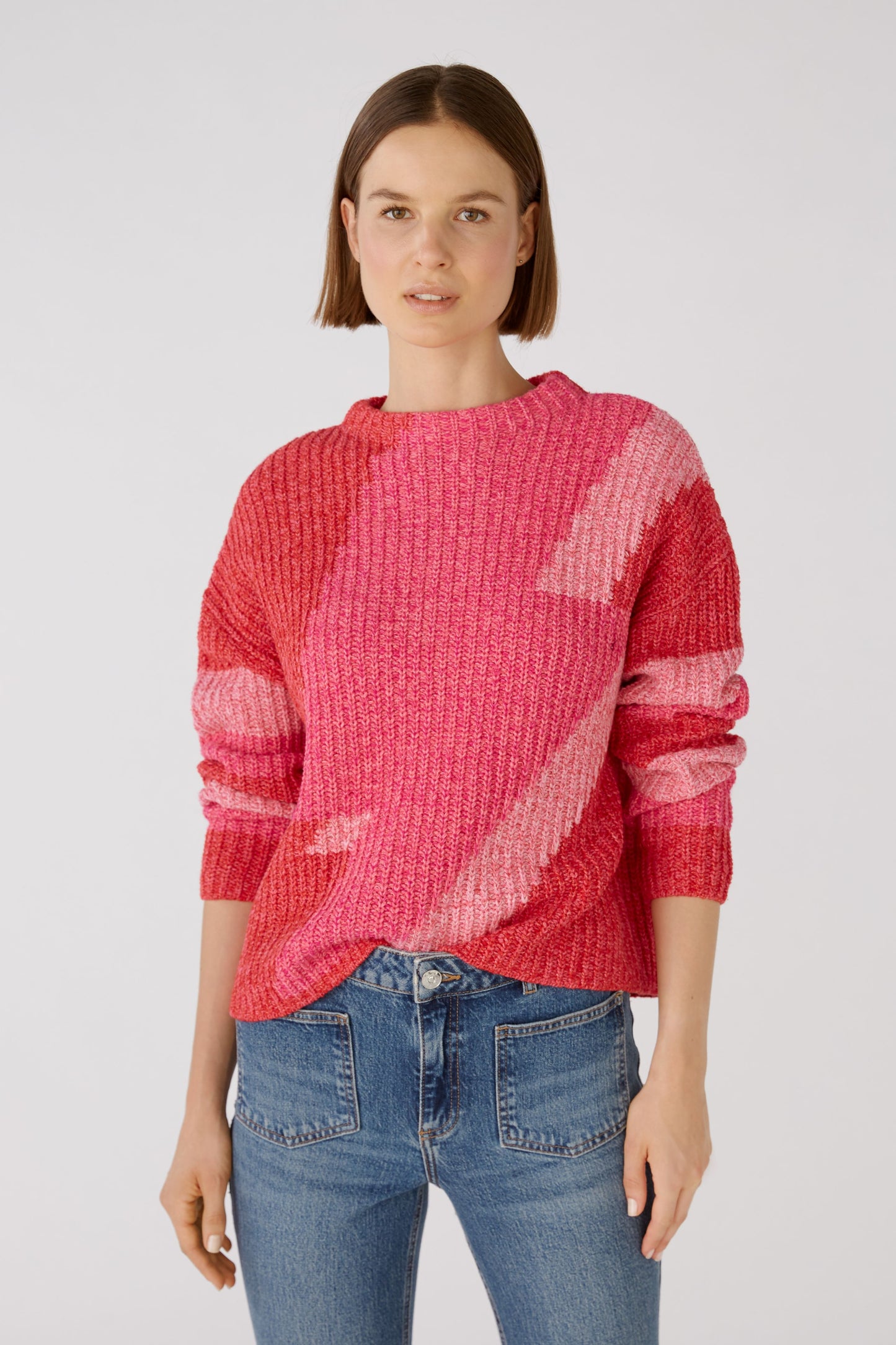 Oui Pink Lightning Strike Sweater