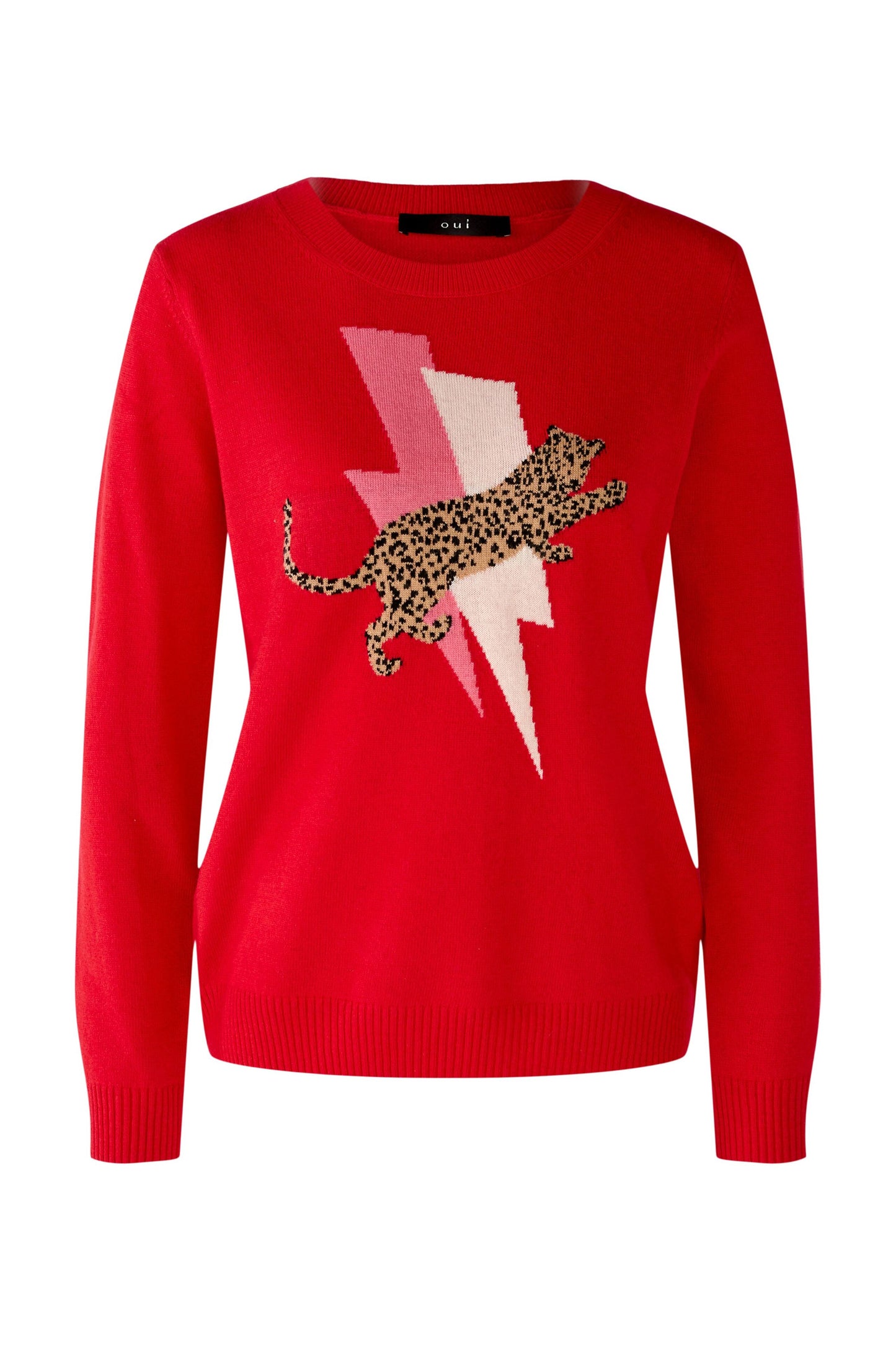 Oui Leopard & Flash Sweater