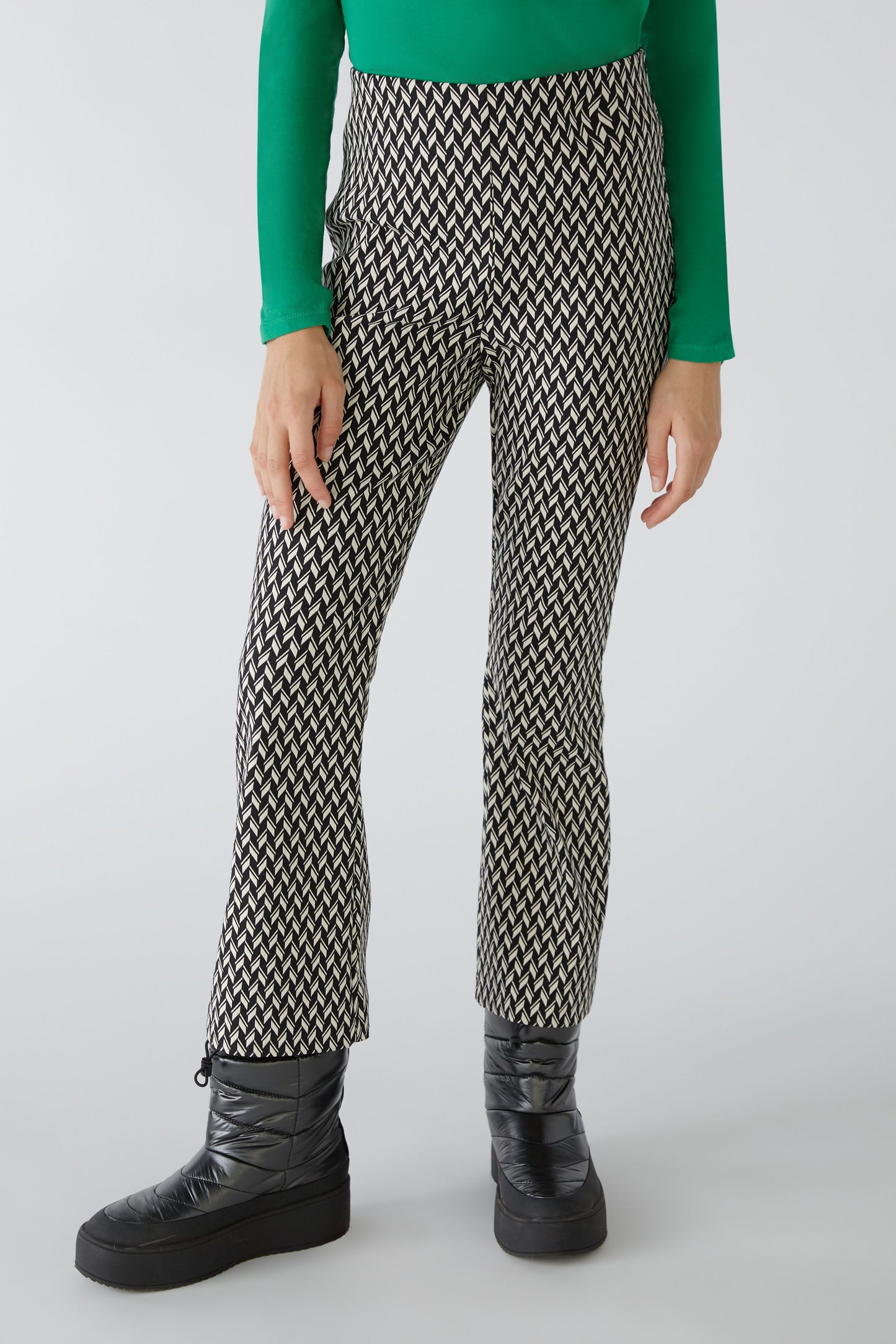 Oui Geometric Print Trousers
