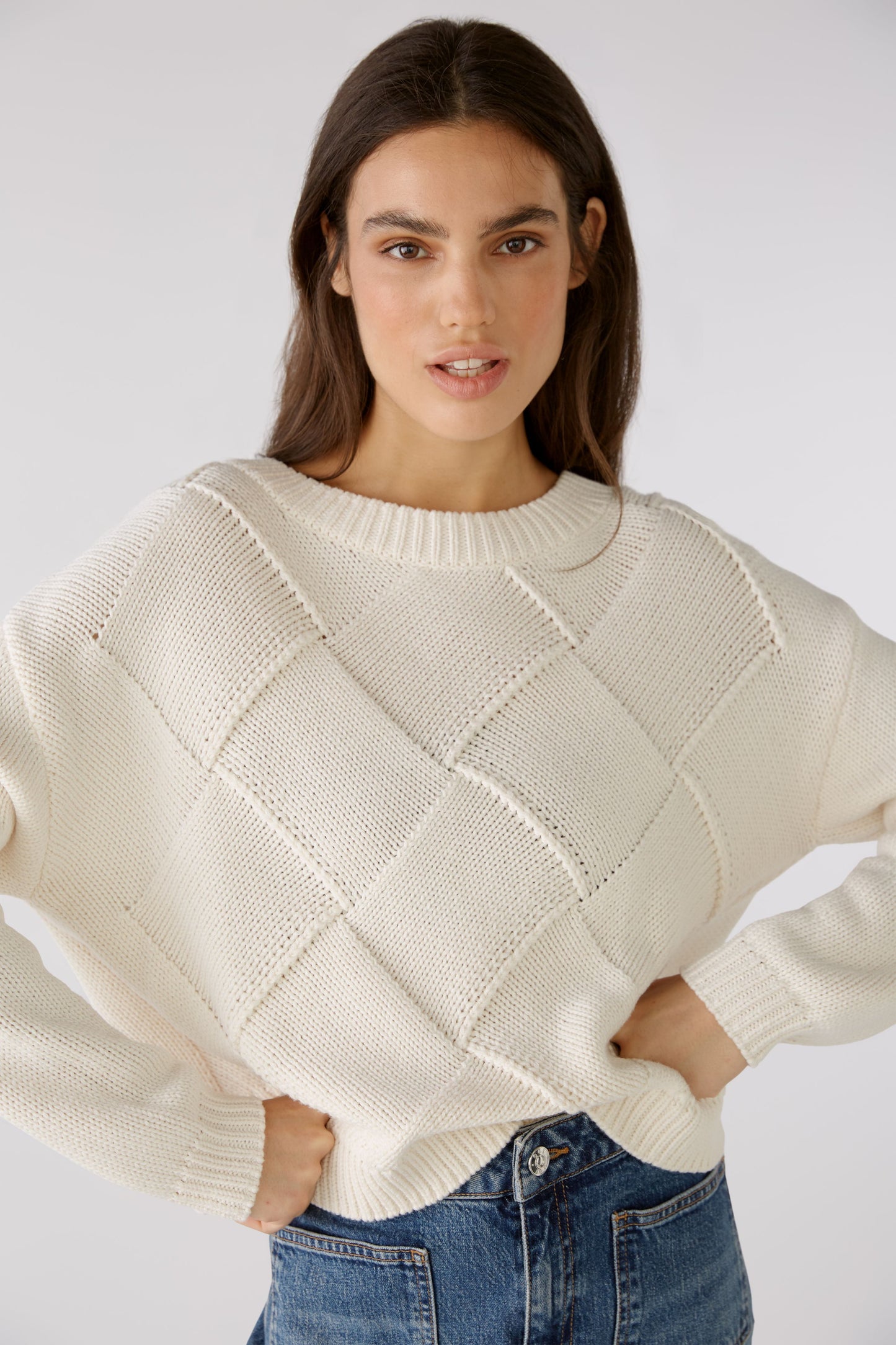 Oui Diamond Knit Sweater