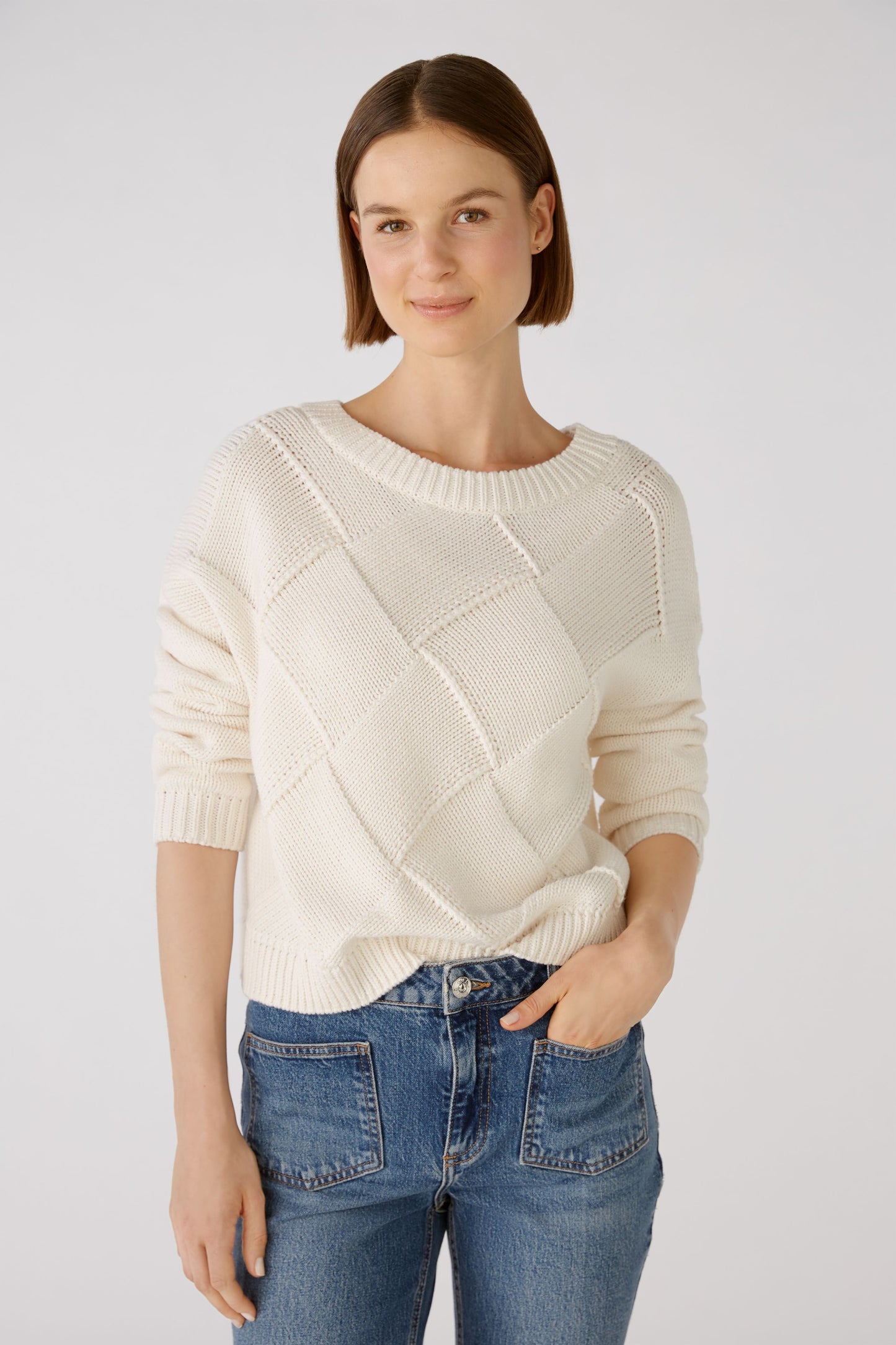 Oui Diamond Knit Sweater