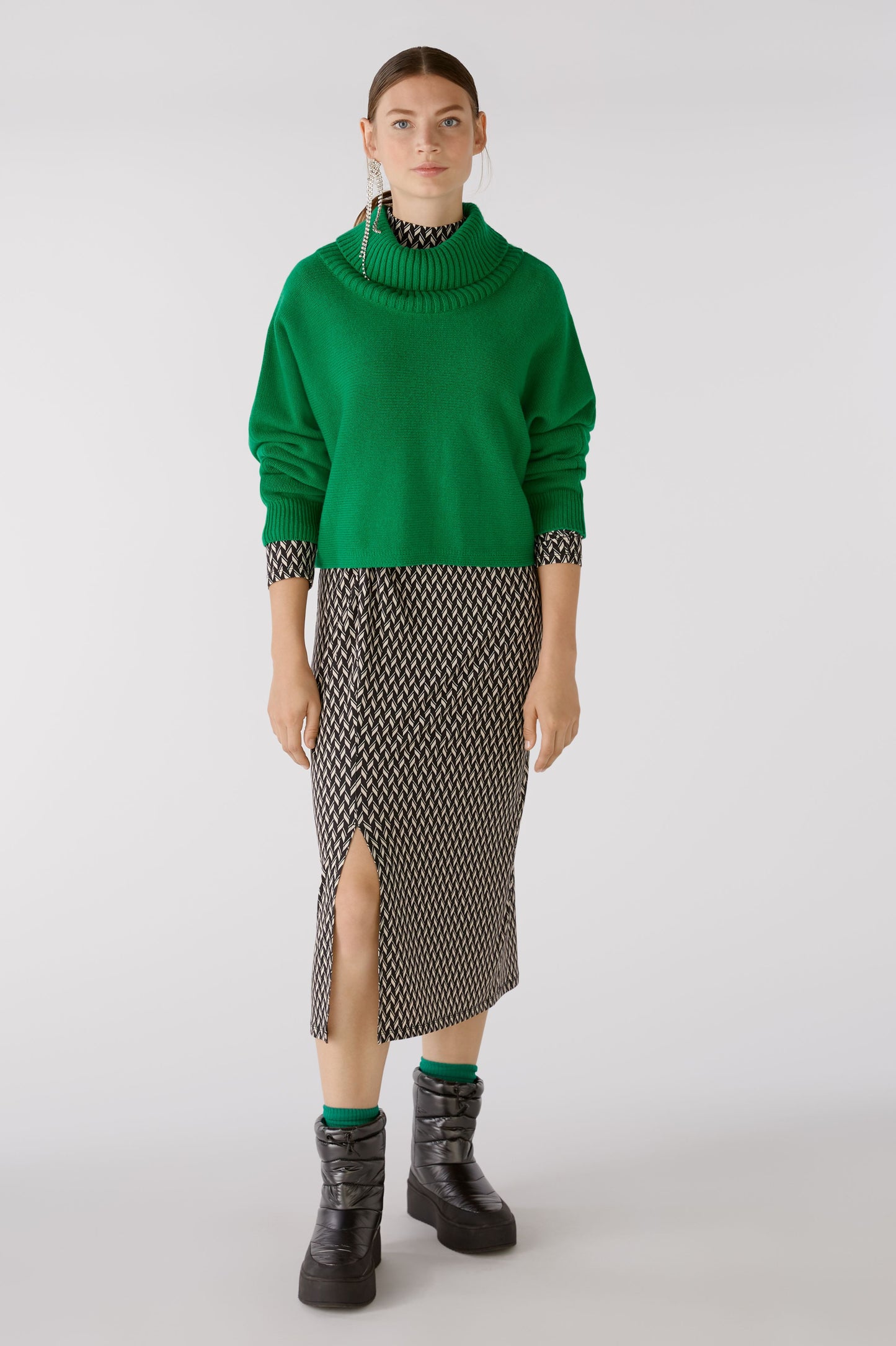 Oui Emerald Cropped Sweater
