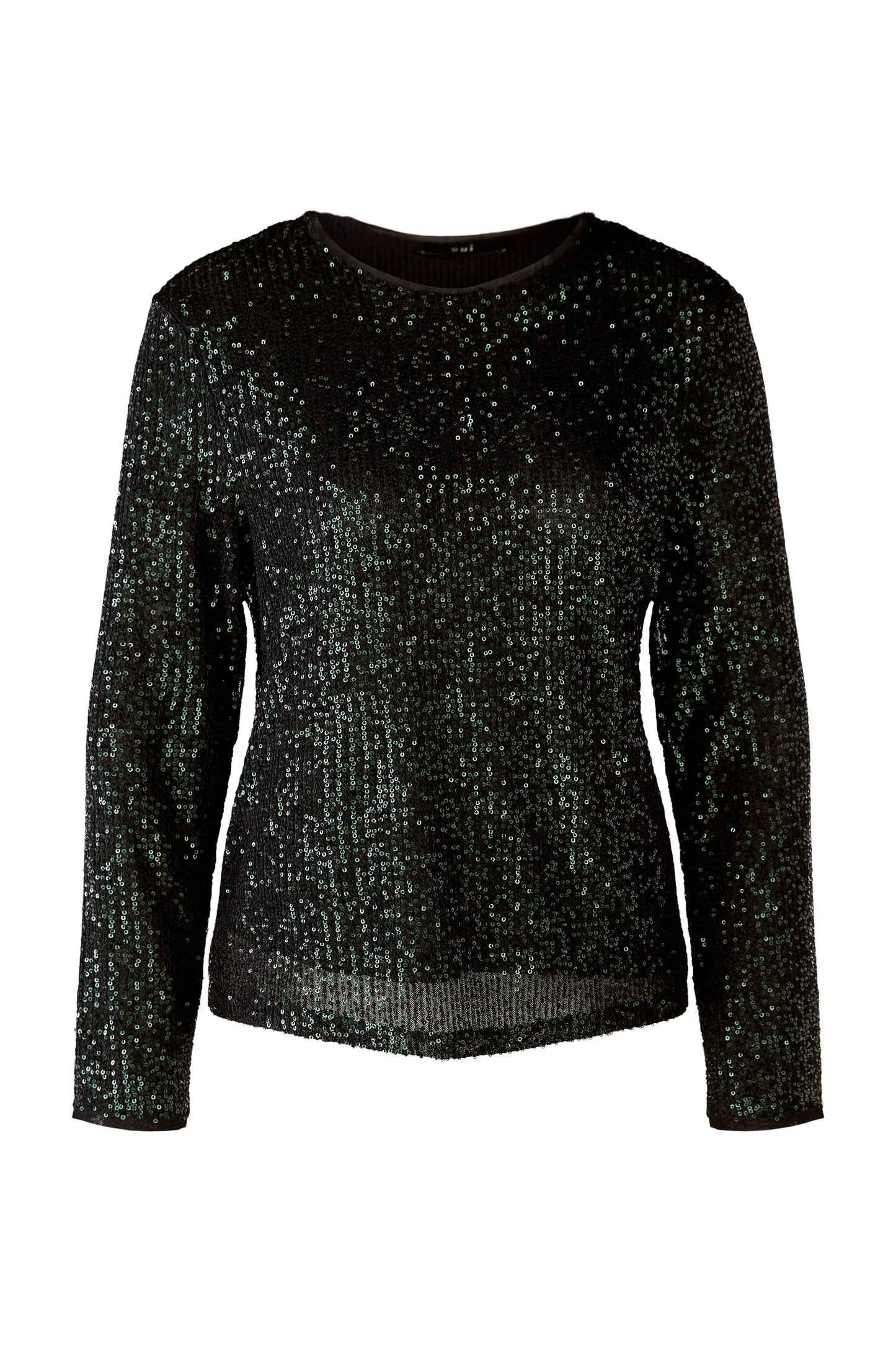 Oui Green Sequin Top
