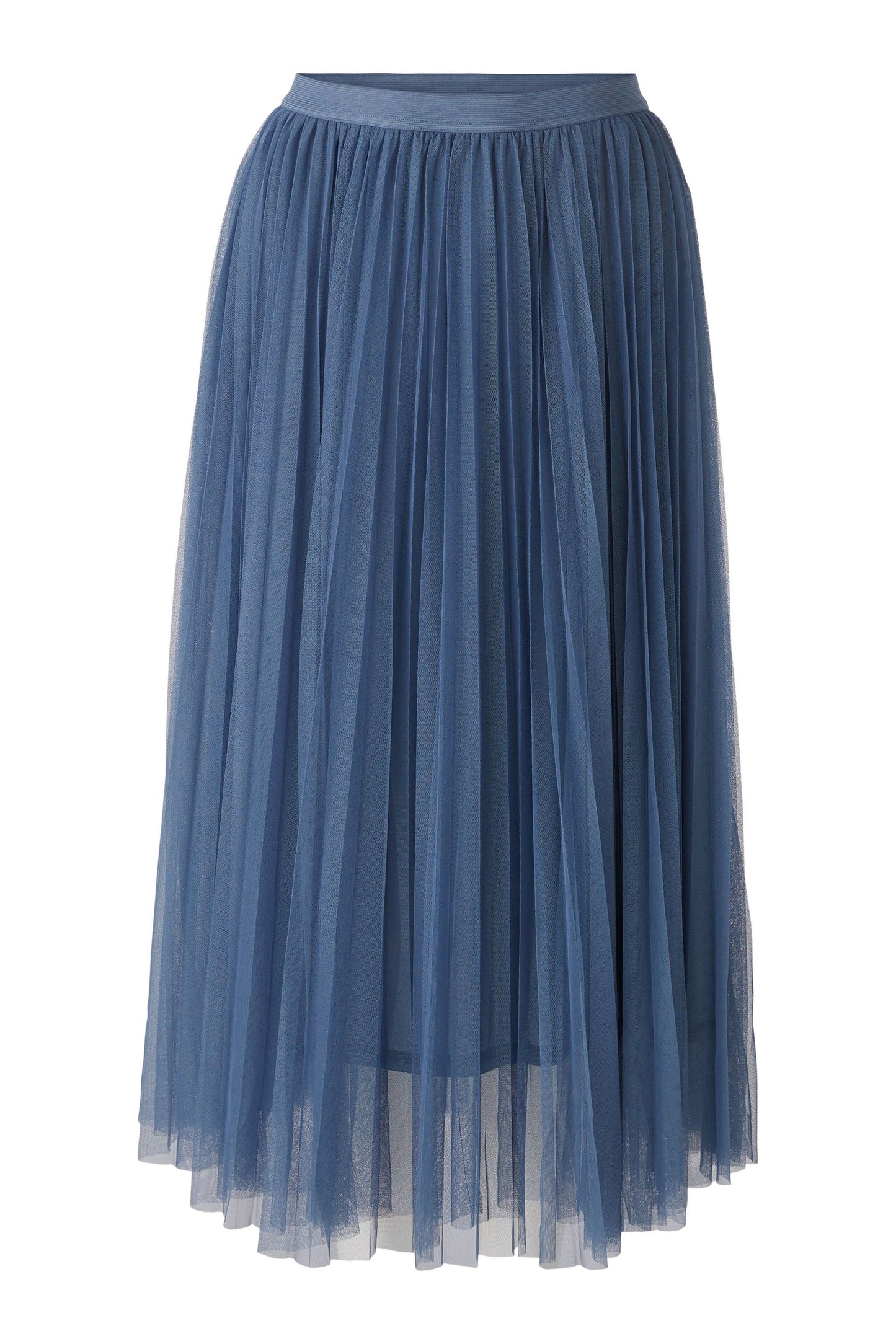 Oui Denim Blue Pleated Skirt