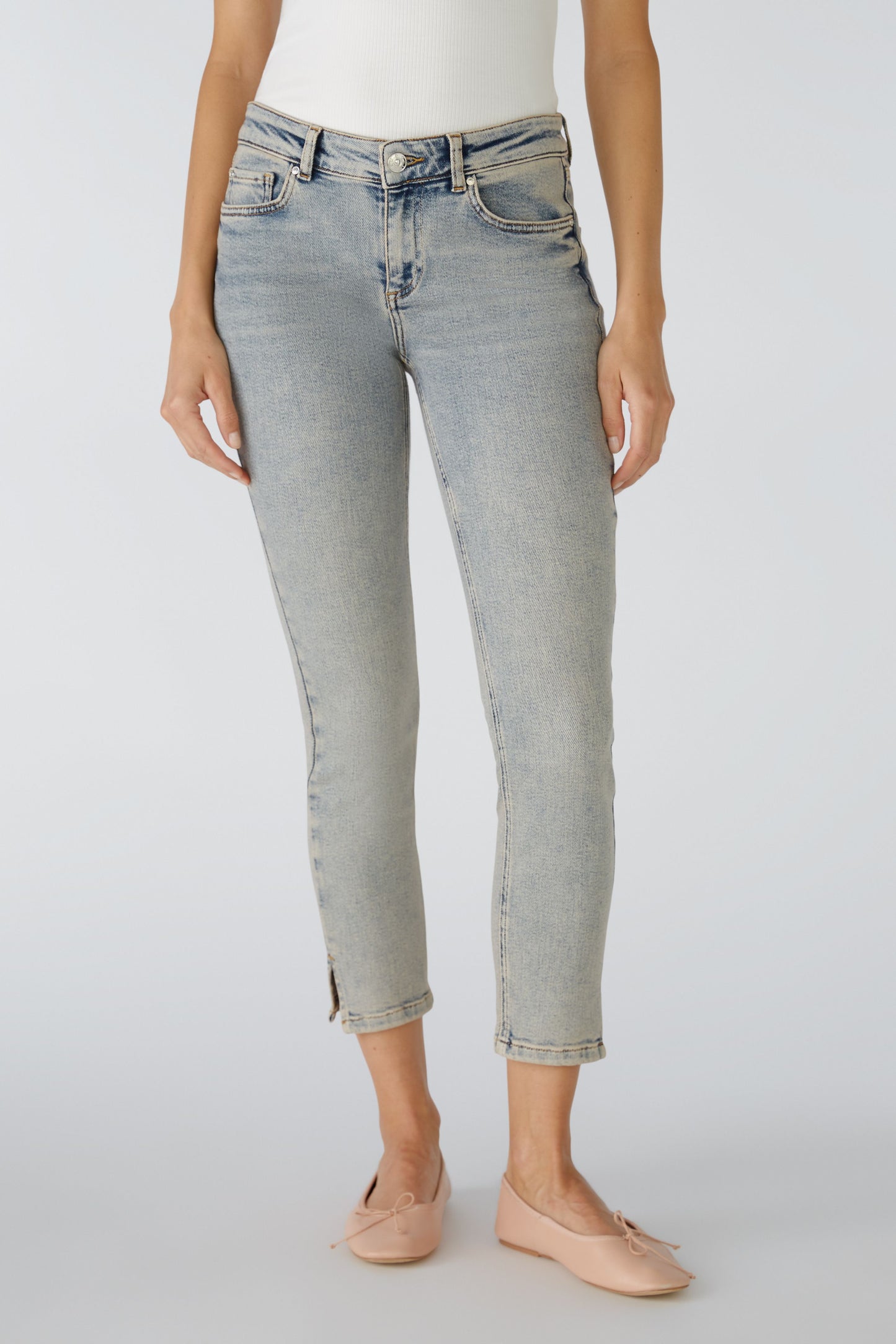 Oui Soft Grey Vintage Jeans