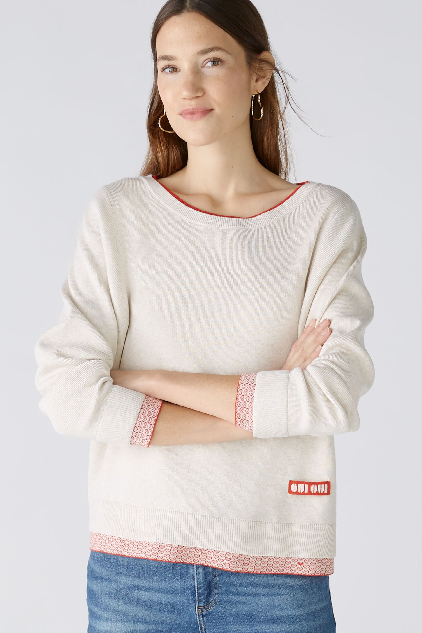 Oui Sweater with Underlayer 86667
