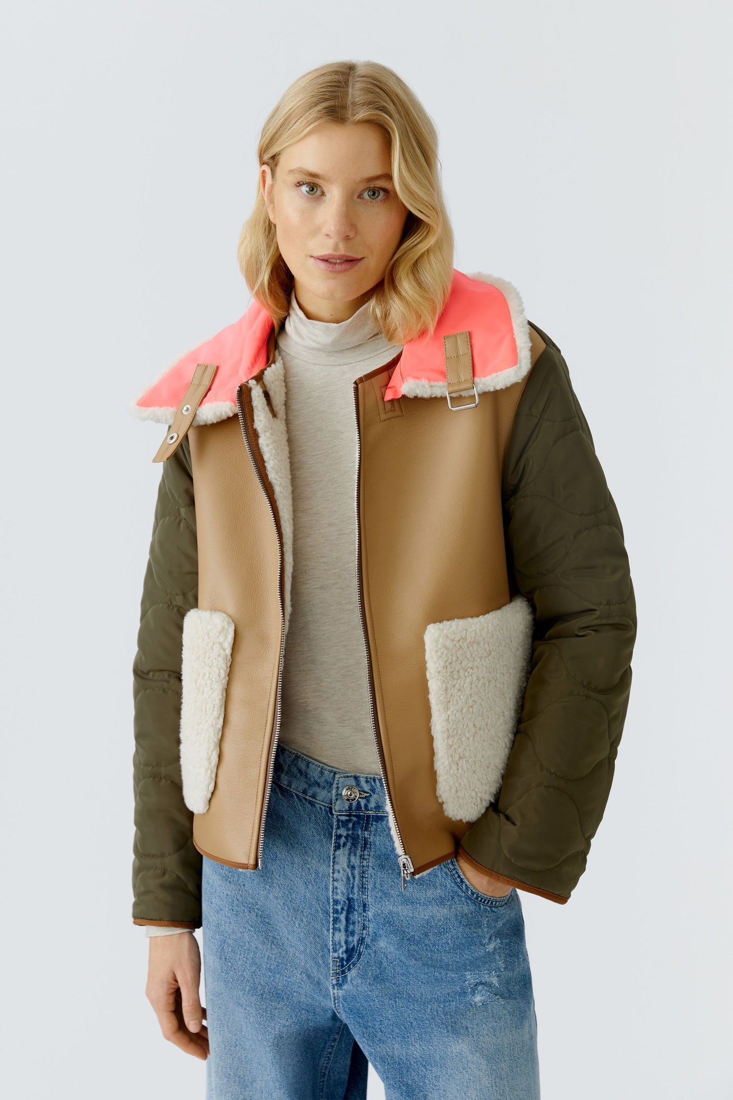 Oui Faux Sheepskin Coat 89003