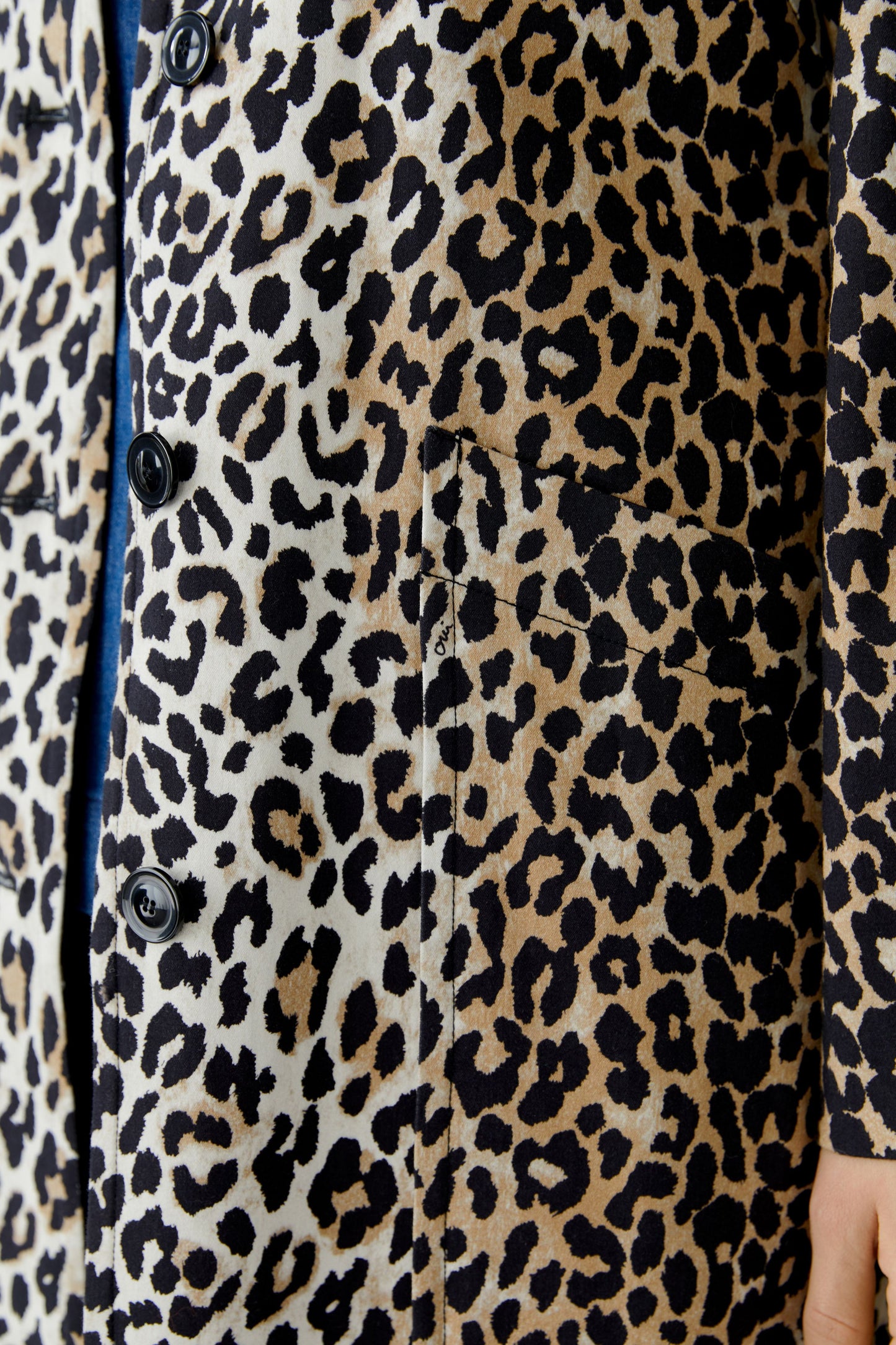 Oui Animal Print Cotton Raincoat 93835