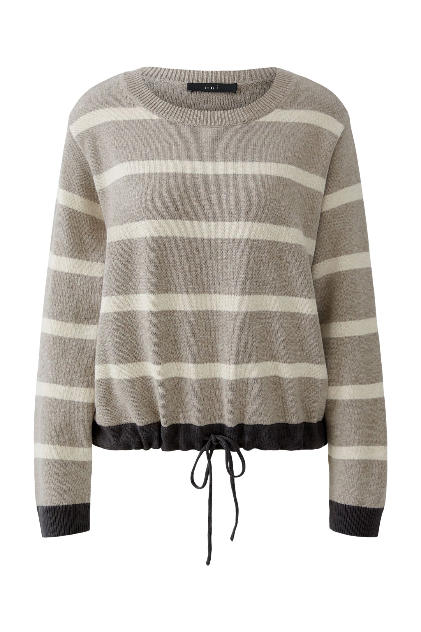 Oui Cream/Brown Sweater 94255