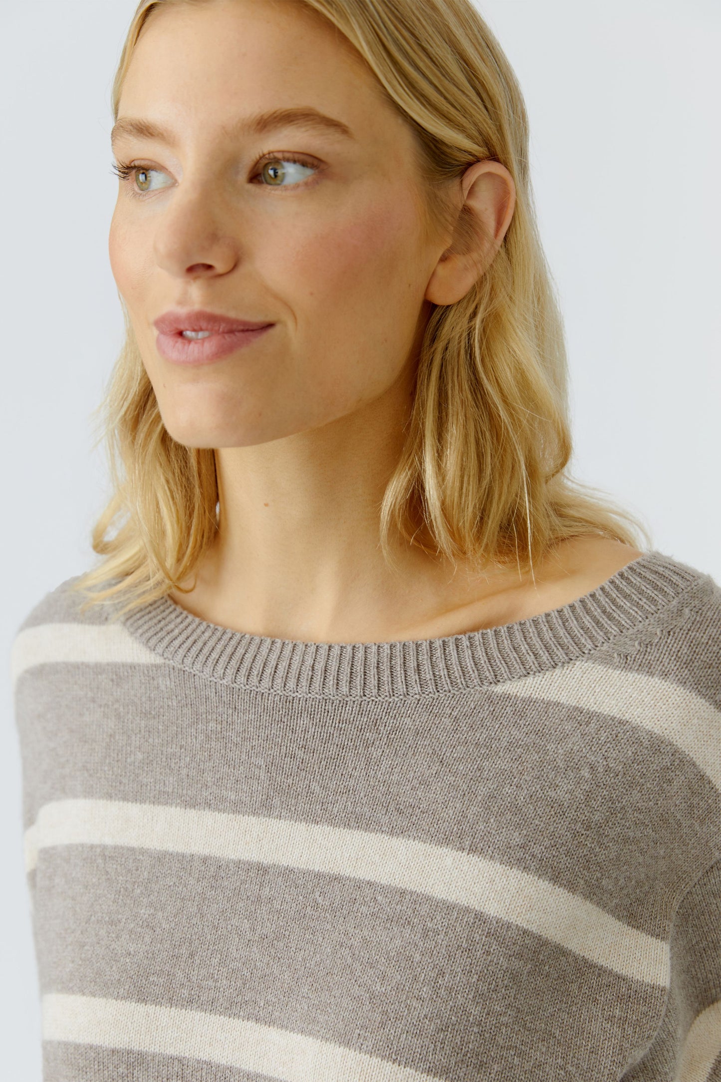Oui Cream/Brown Sweater 94255