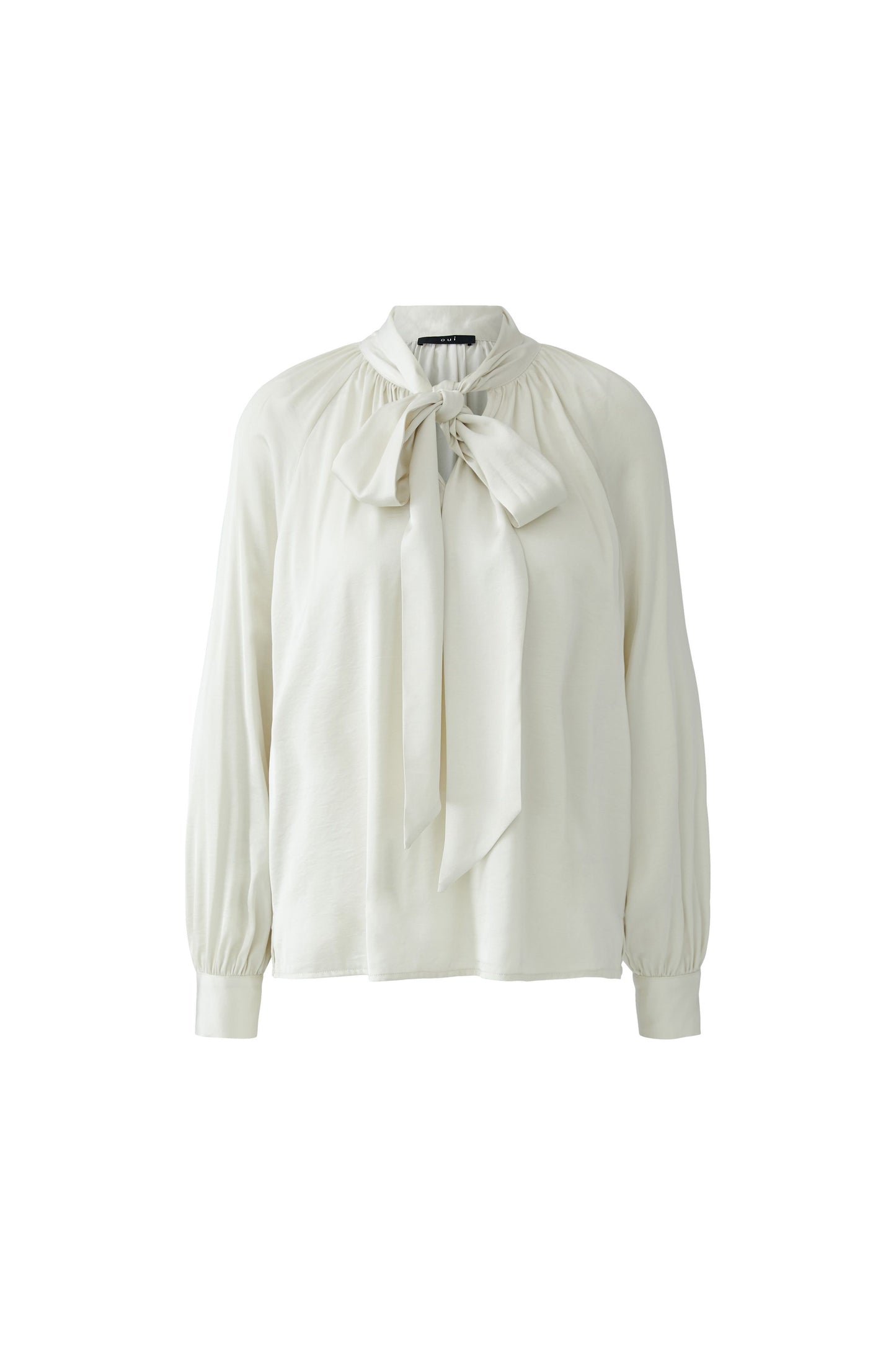 Oui Cream Tie Blouse 99093