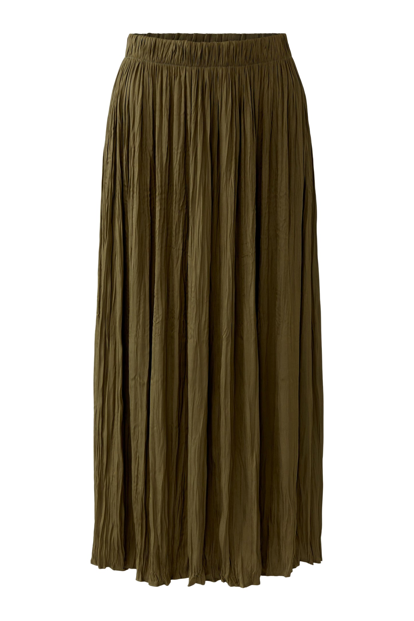 Oui Khaki Silky Skirt 88975
