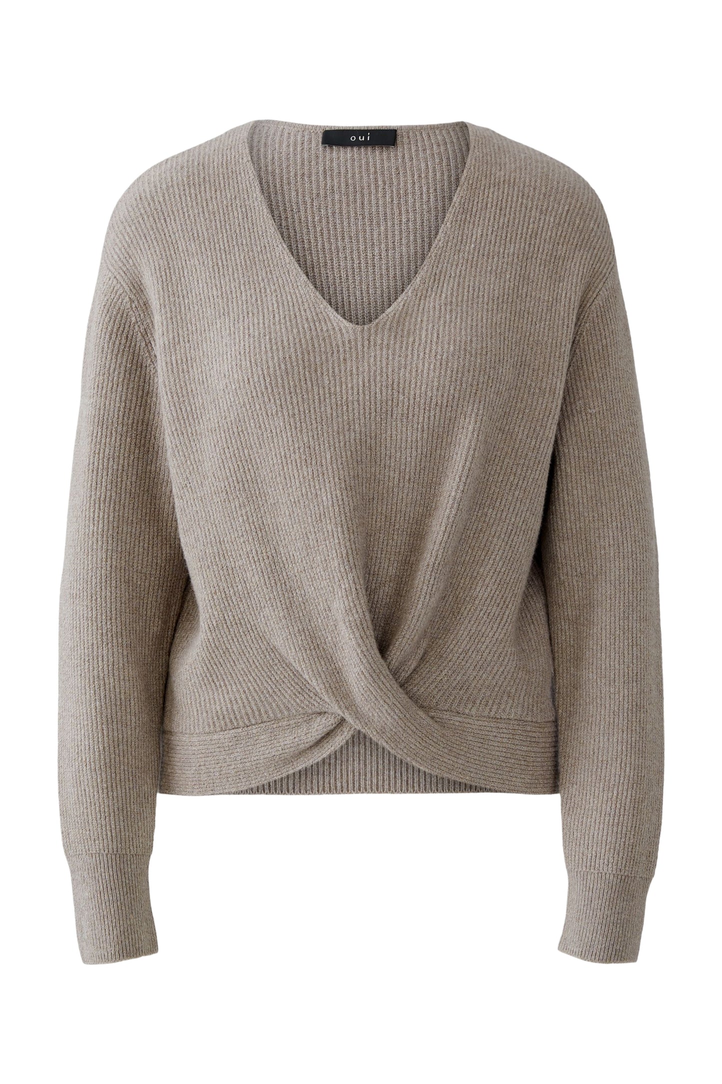 Oui Taupe Sweater 94284
