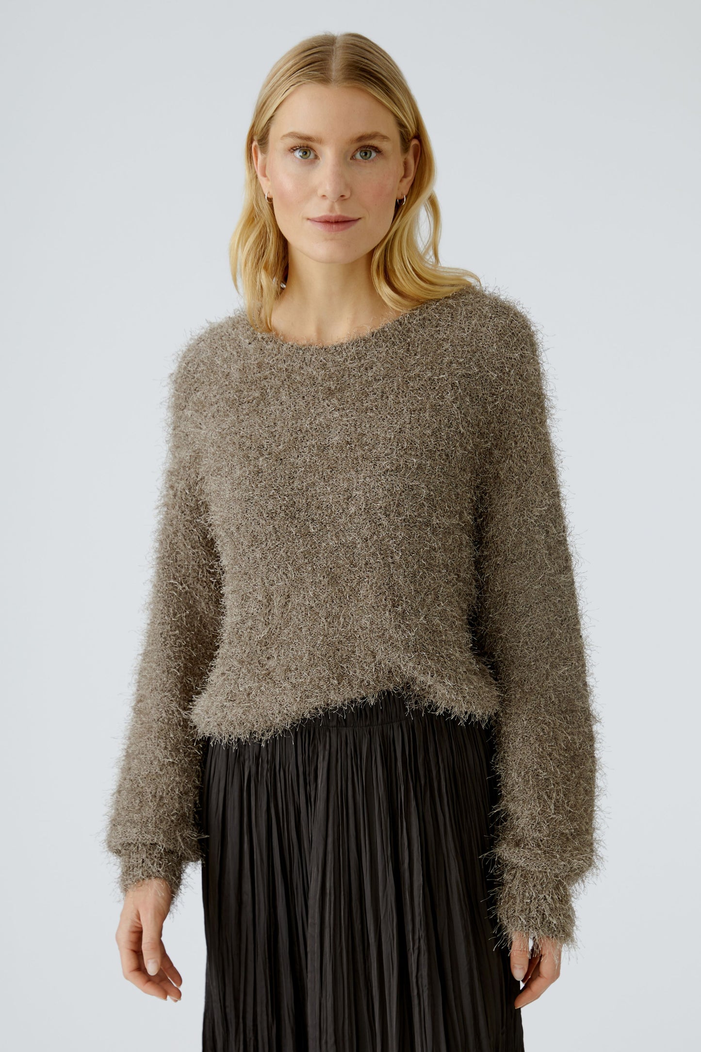 Oui Taupe Sweater 94604