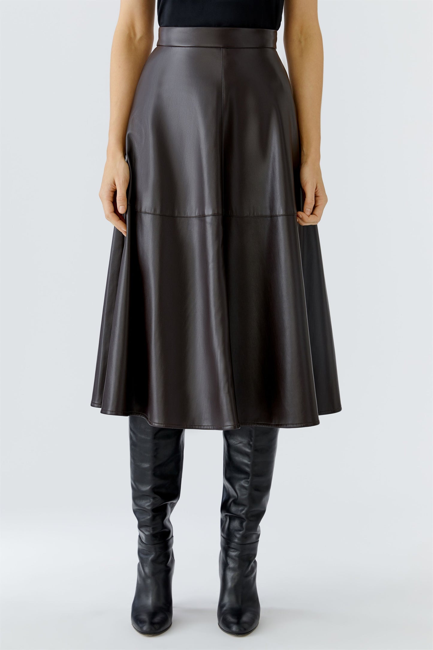 Oui Pleather Skirt 87352
