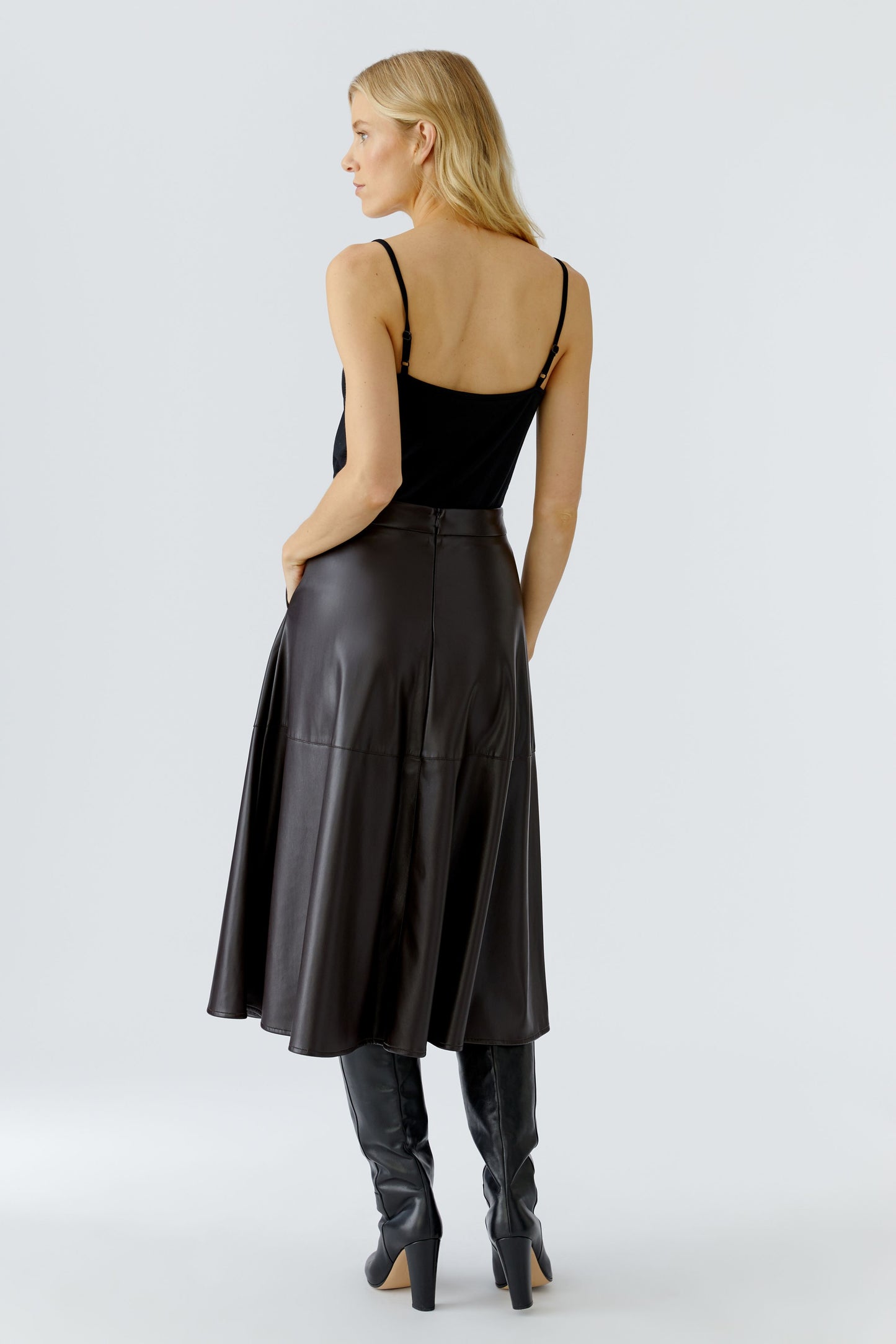Oui Pleather Skirt 87352