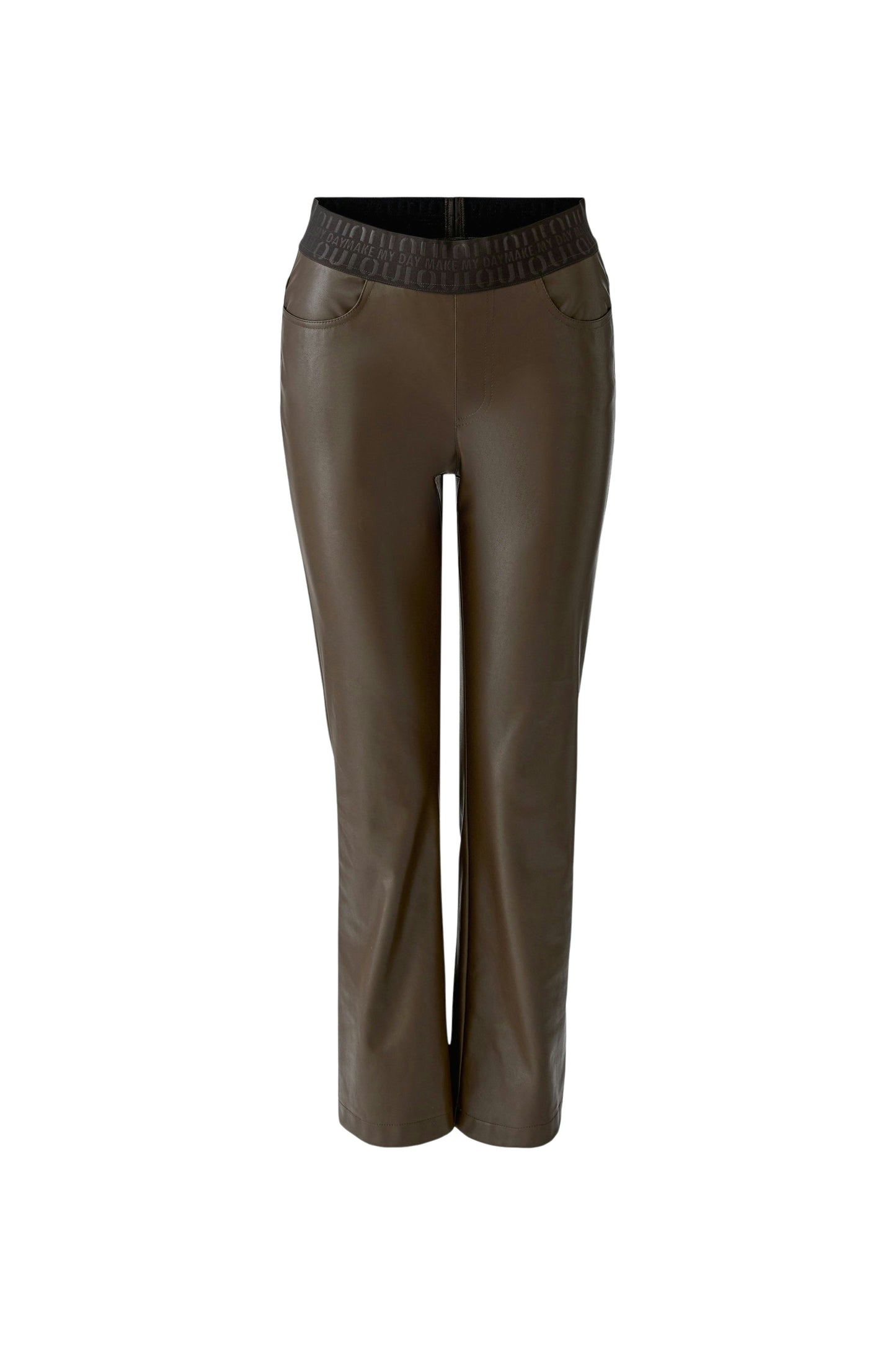 Oui Pleather Trousers 99023