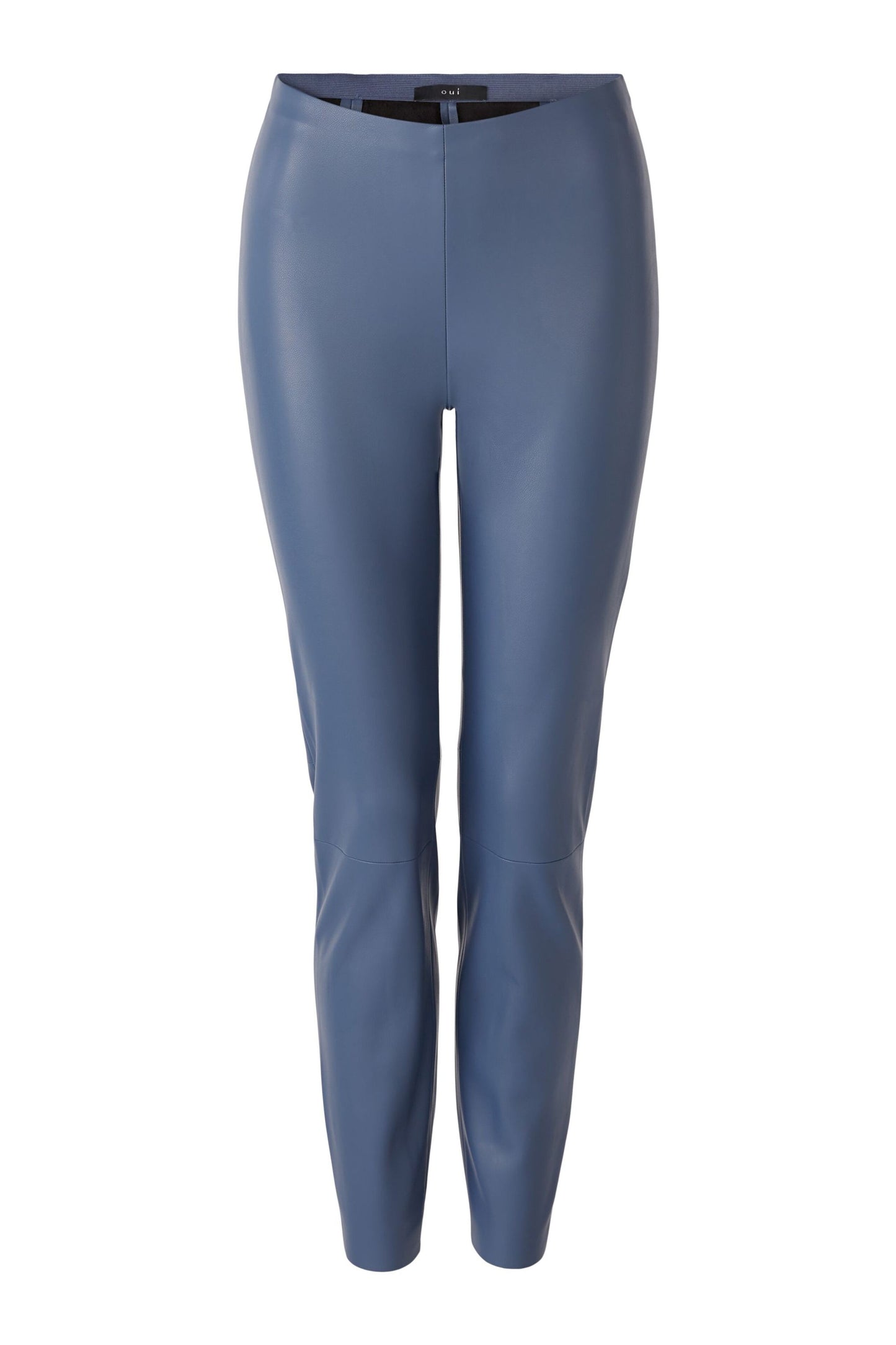 Oui Denim Blue Pleather Leggings