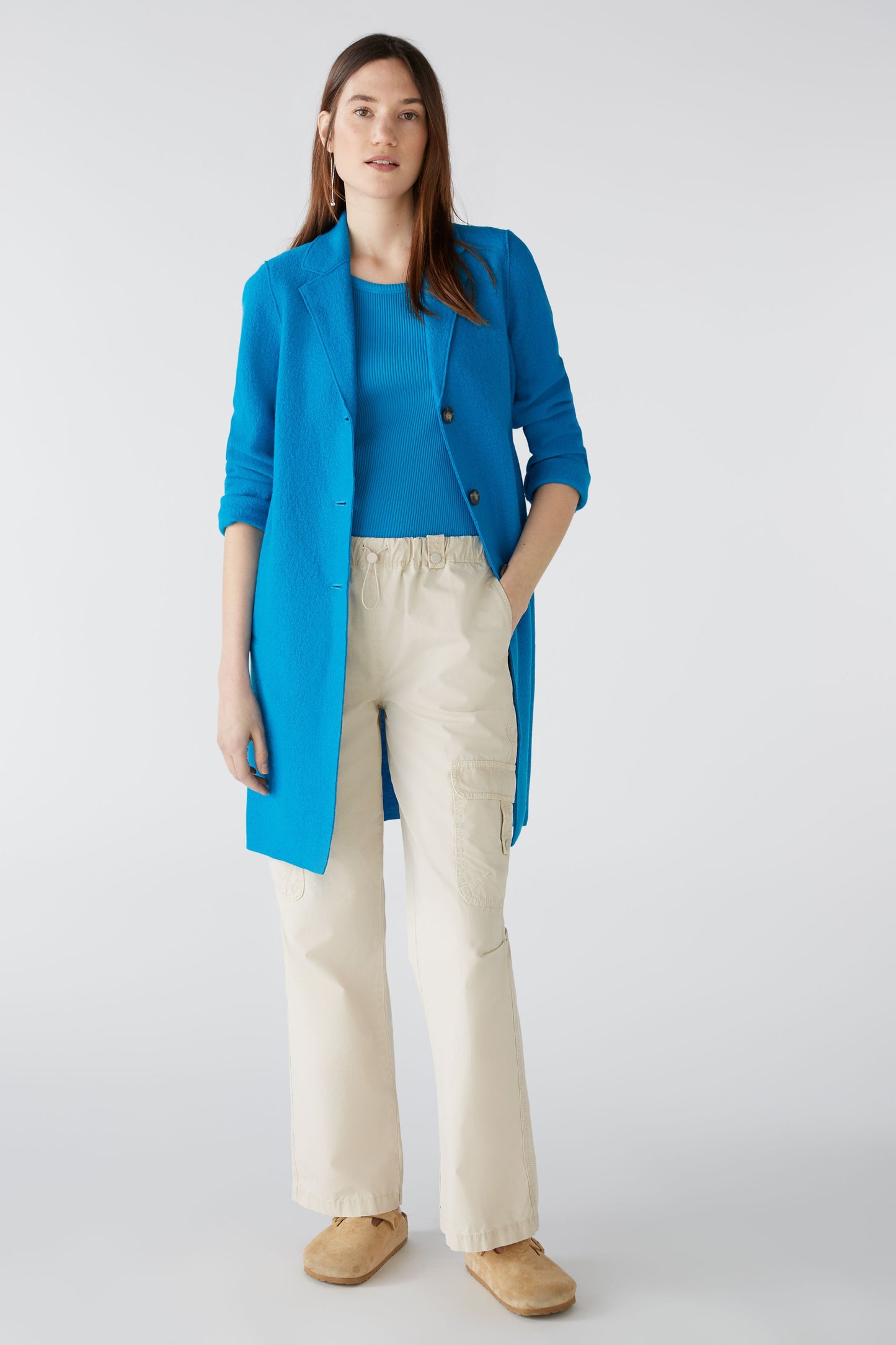 Oui Turquoise Blue Boiled Woot Coat