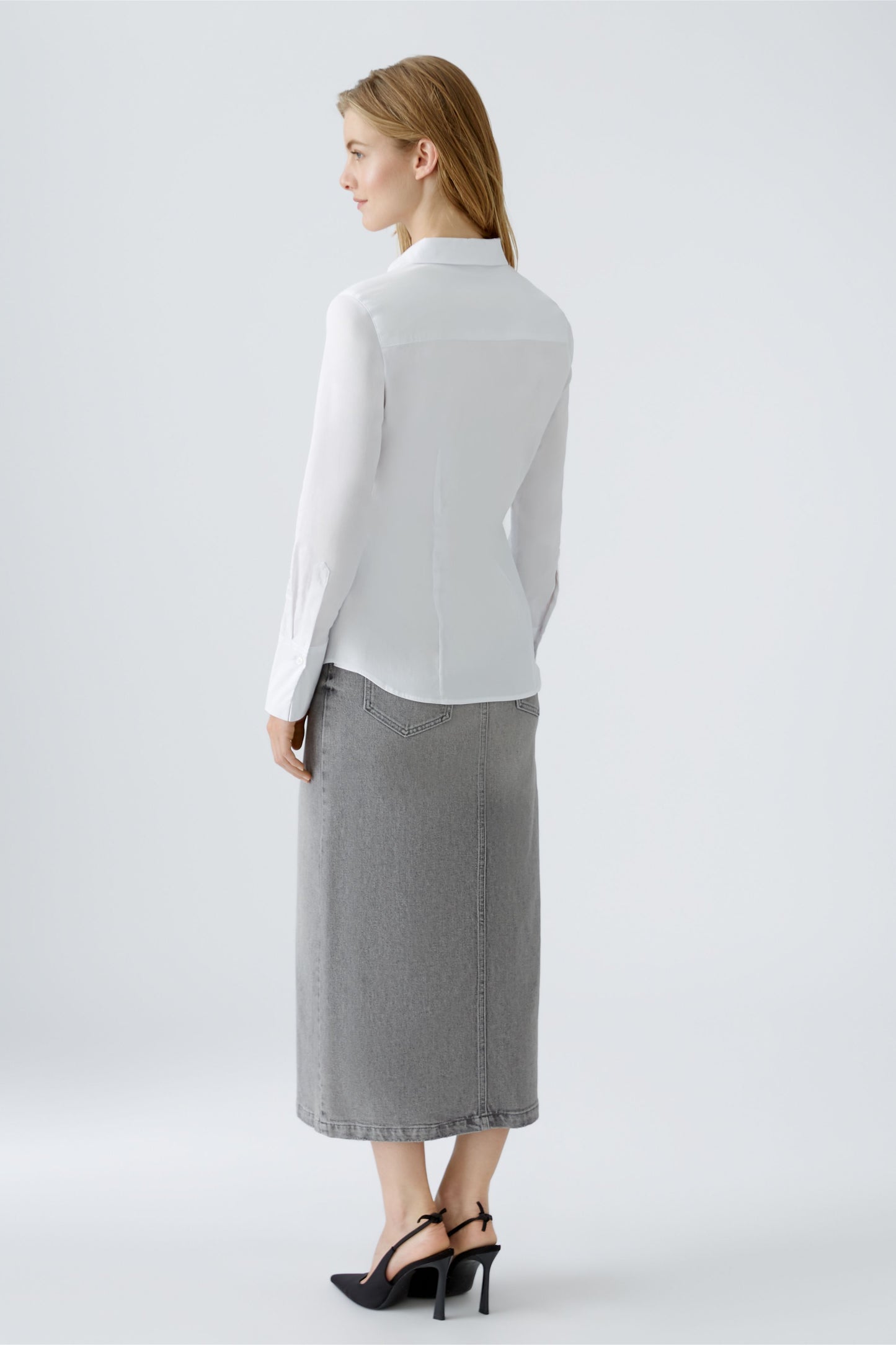 Oui White Stretch Shirt 89101
