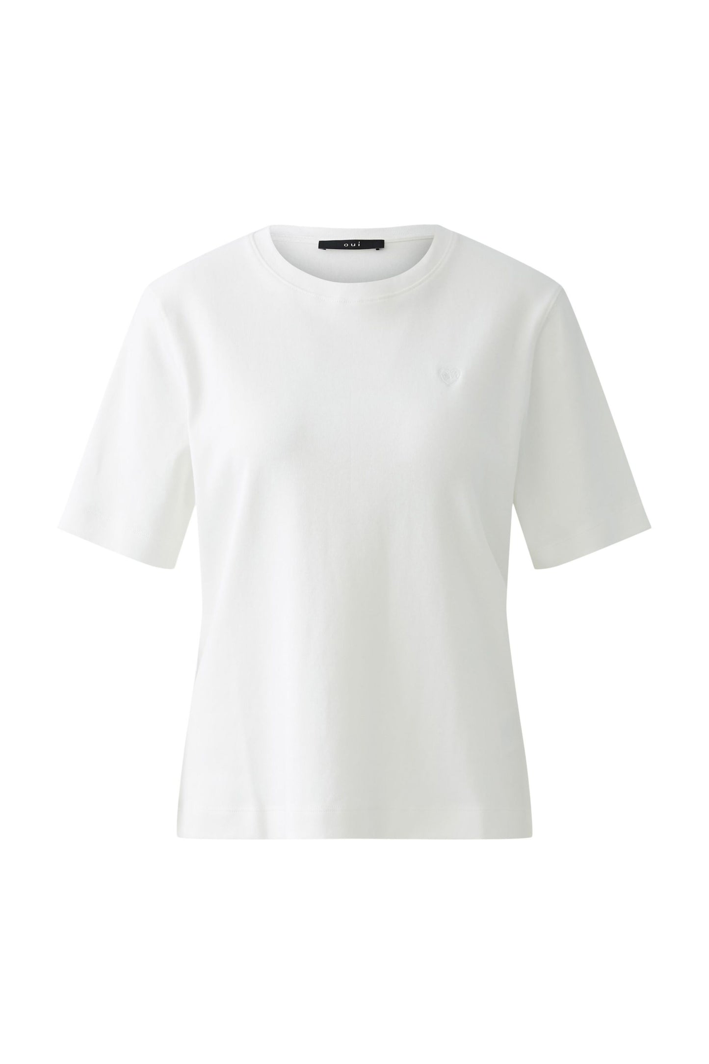 Oui Cream Firm Knit T-Shirt 94694