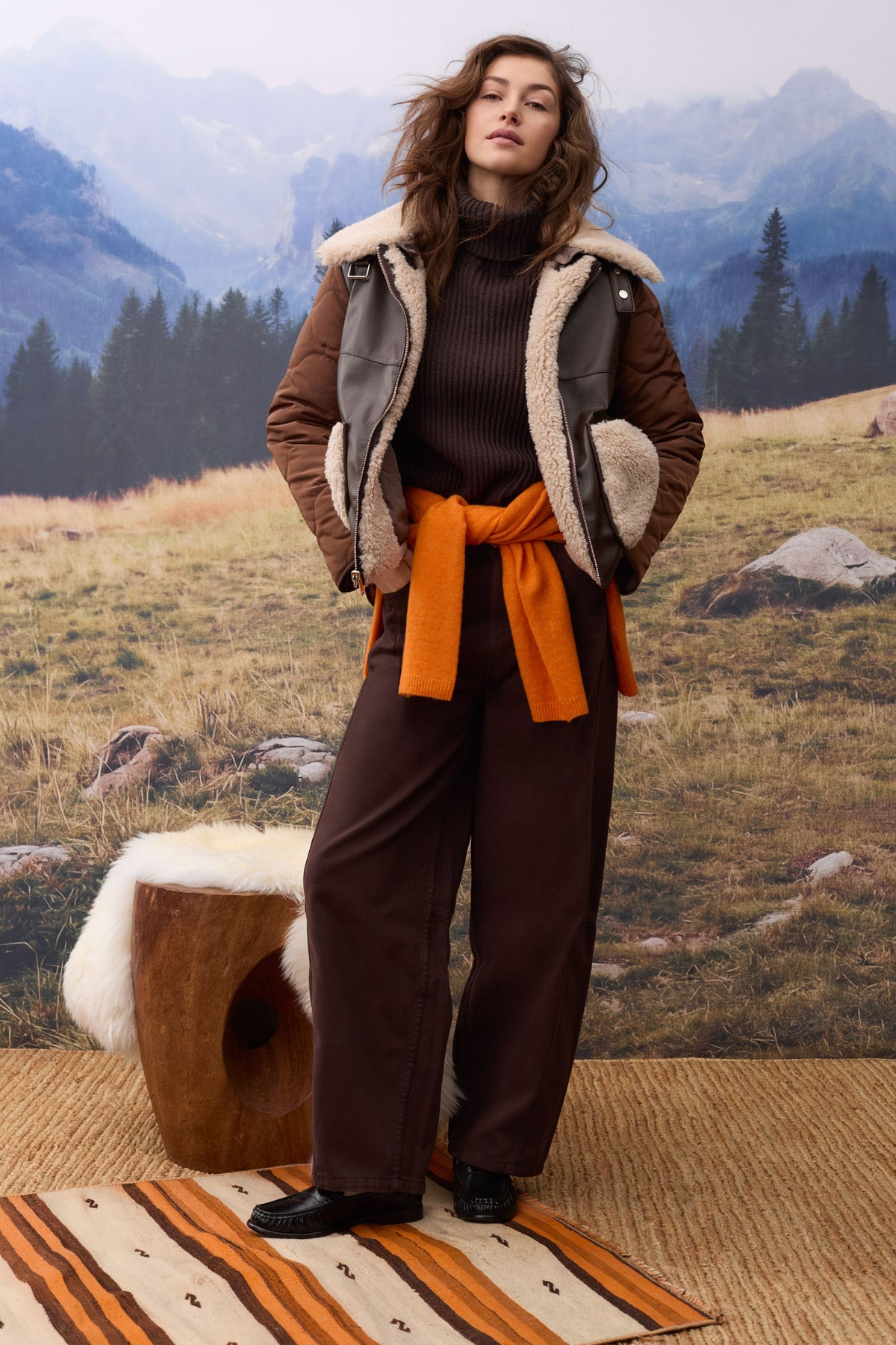 Oui Orange Sweater 97976