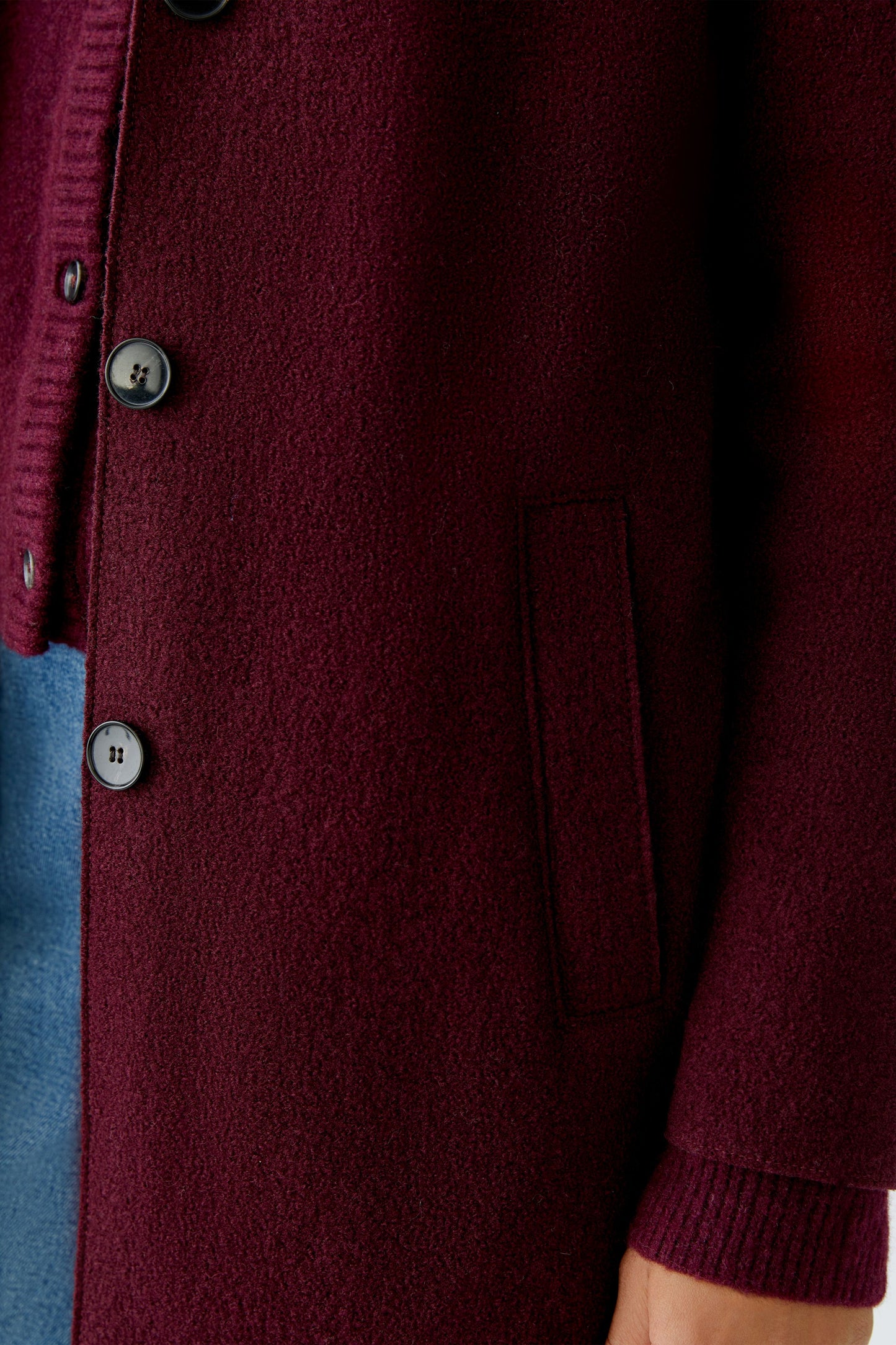 Oui Berry Wool Coat 79918