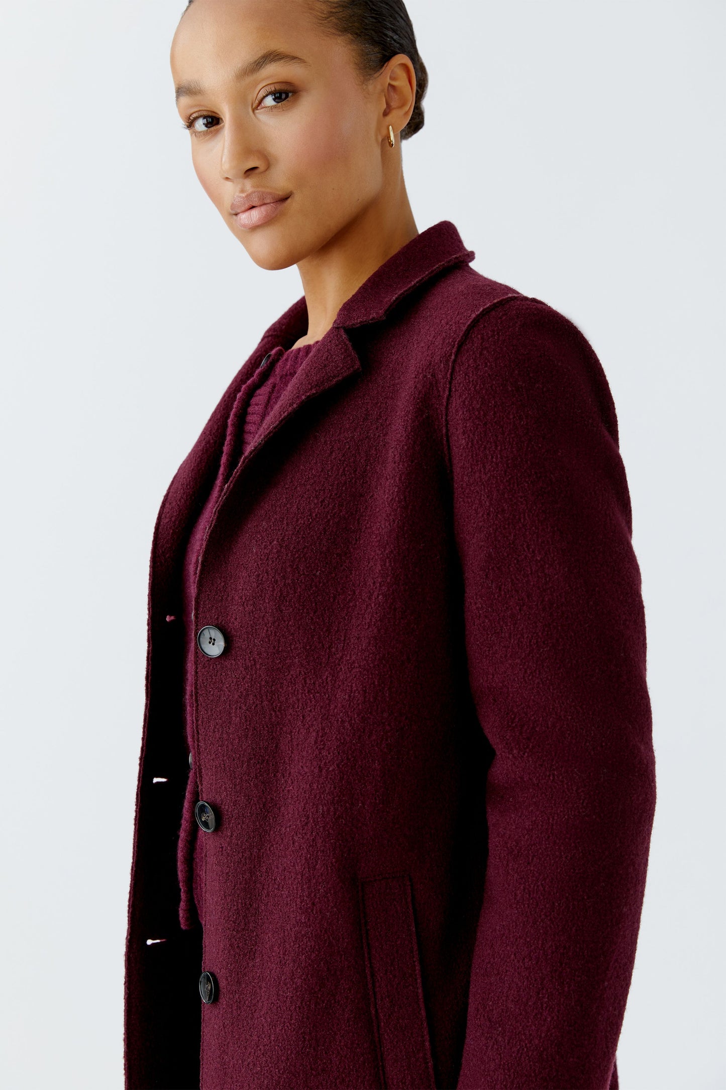 Oui Berry Wool Coat 79918