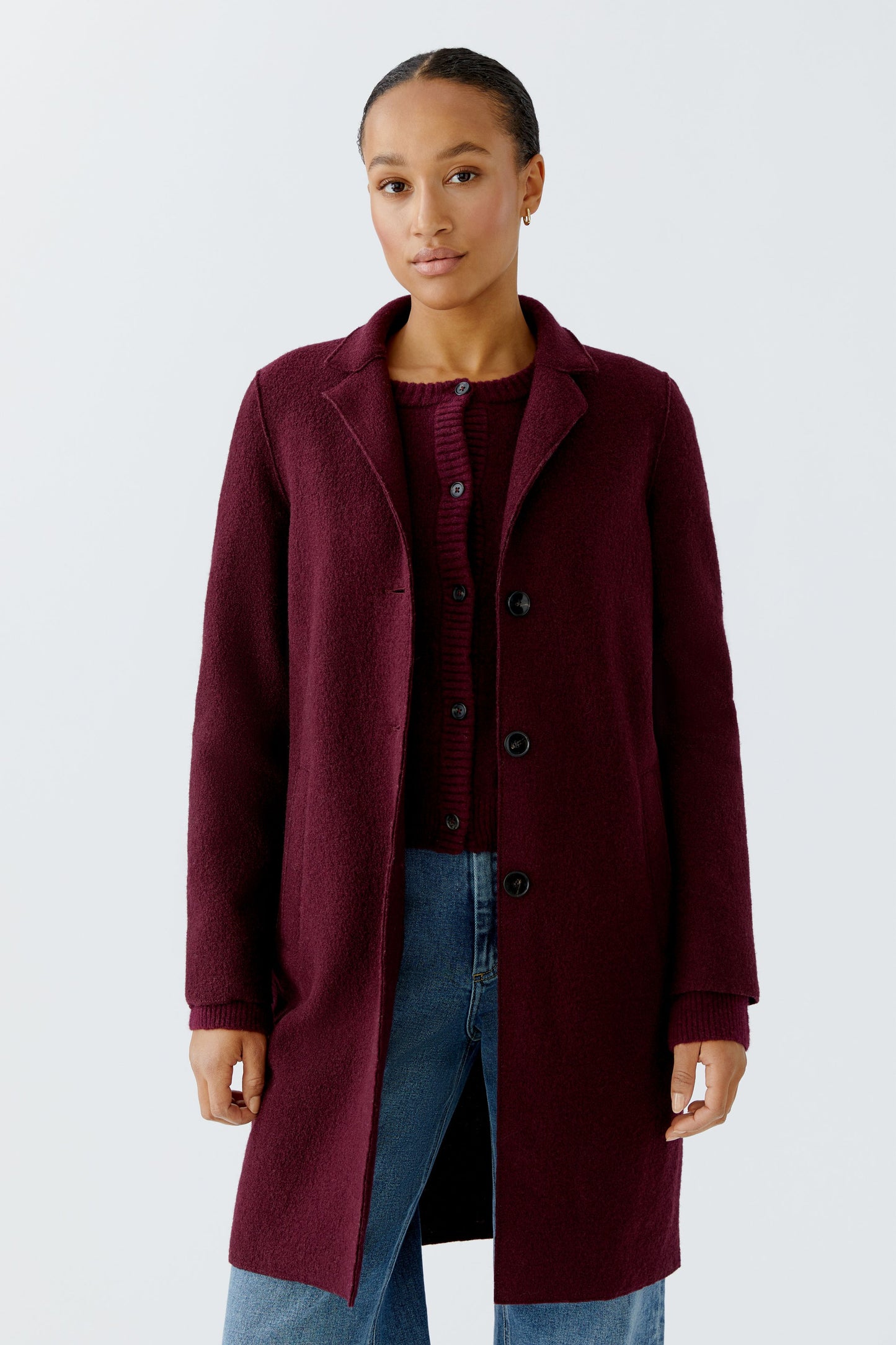 Oui Berry Wool Coat 79918