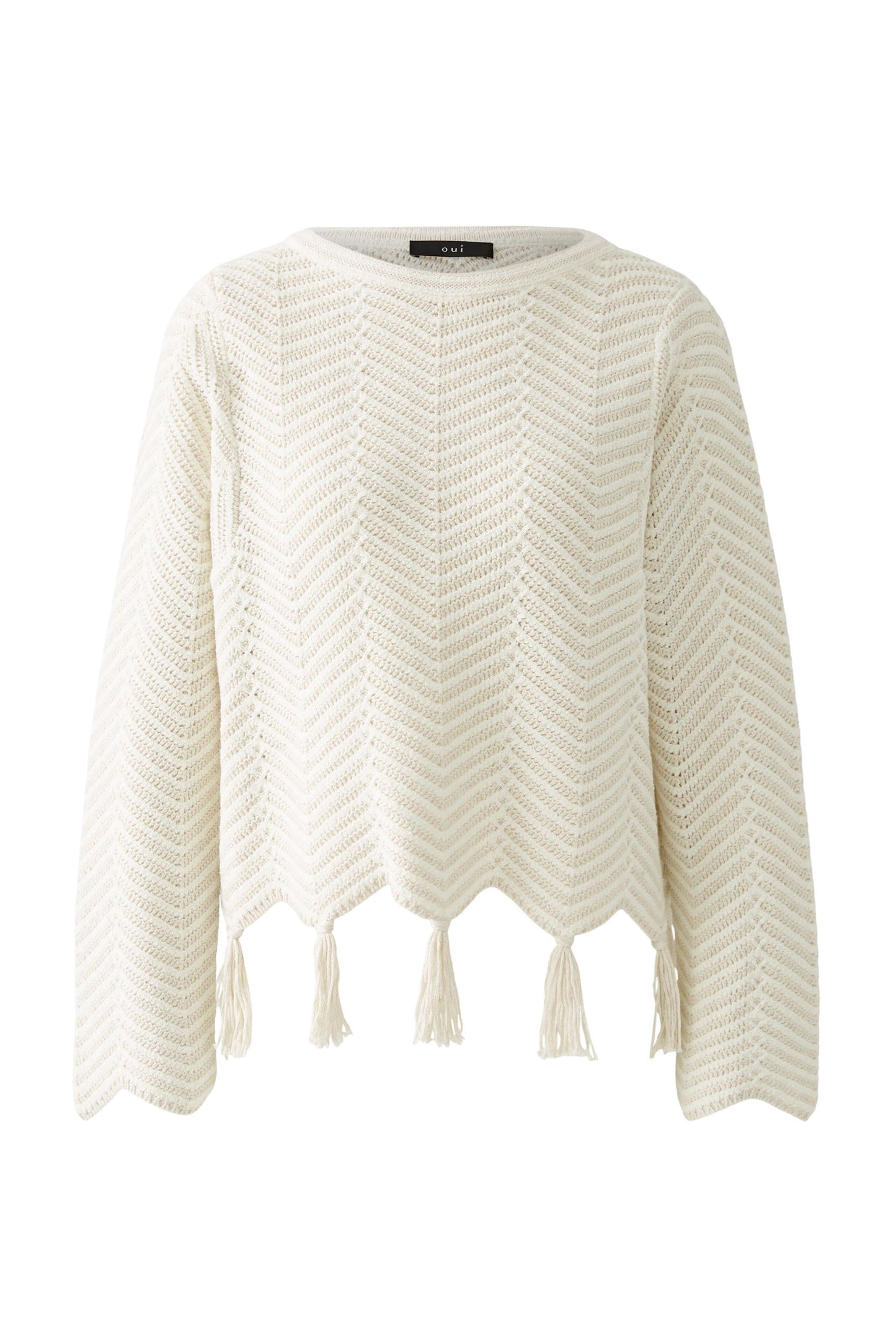 Oui Tassle Hem Sweater 91935