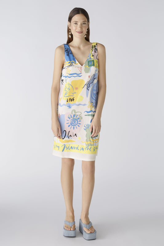 Oui 87319 Amalfi Print Jersey Dress