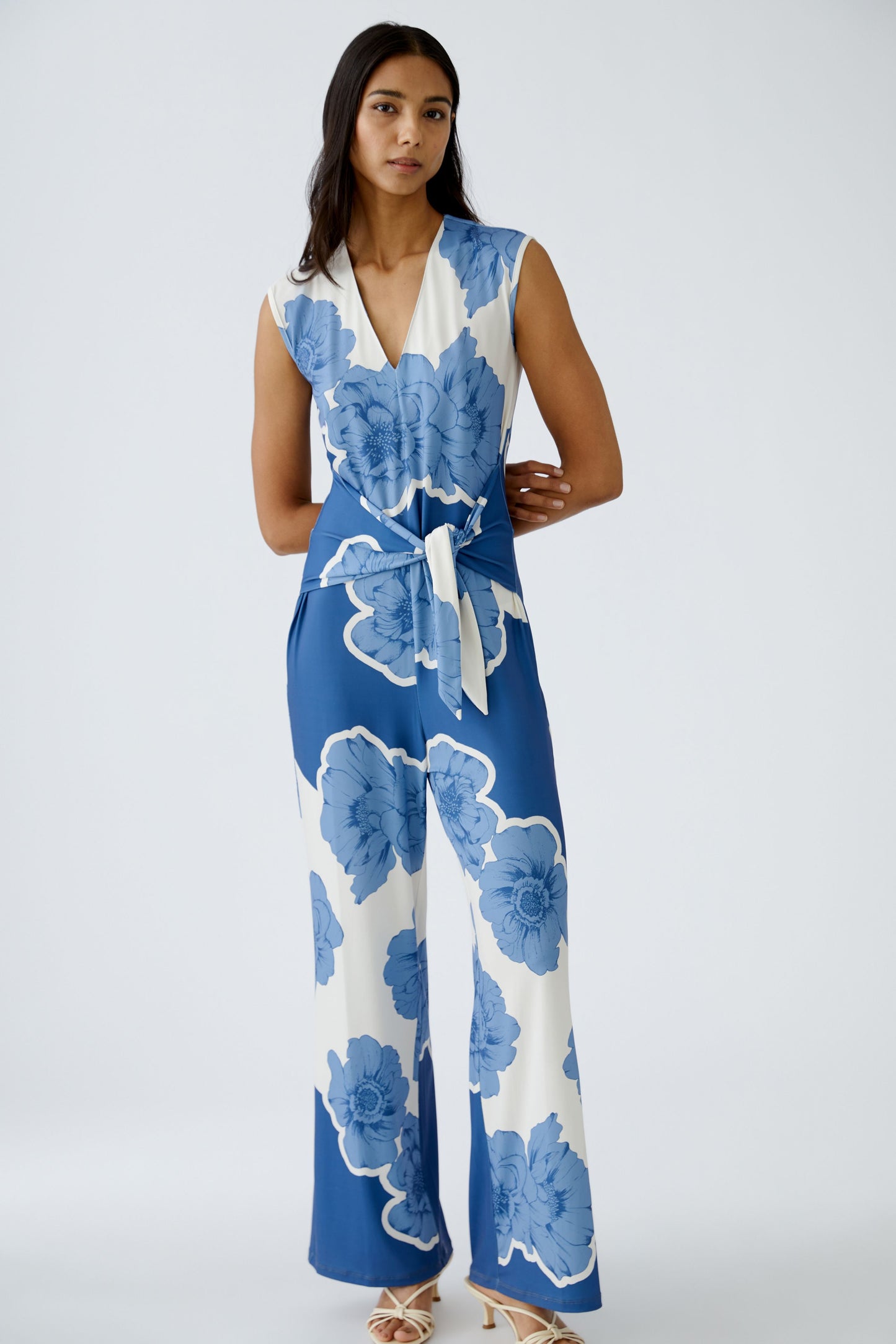 Oui Rose Print Jumpsuit 93503
