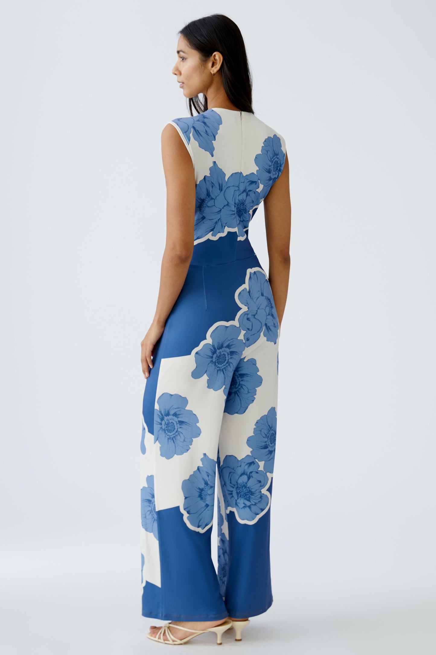 Oui Rose Print Jumpsuit 93503