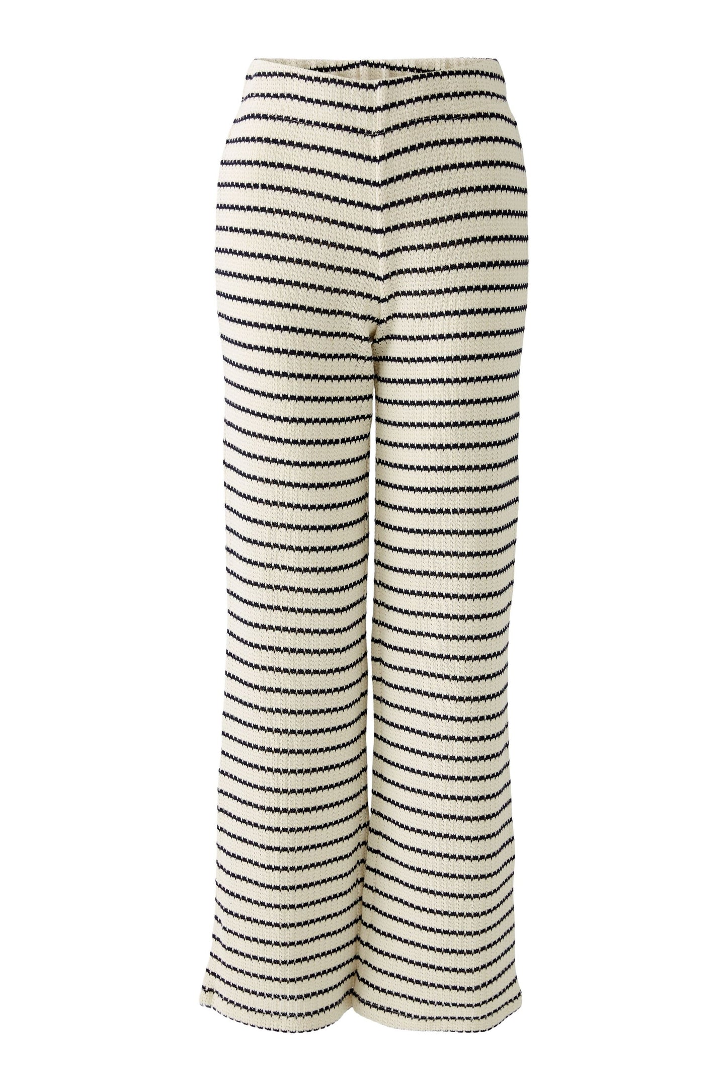 Oui Cream/Navy Trousers 92515