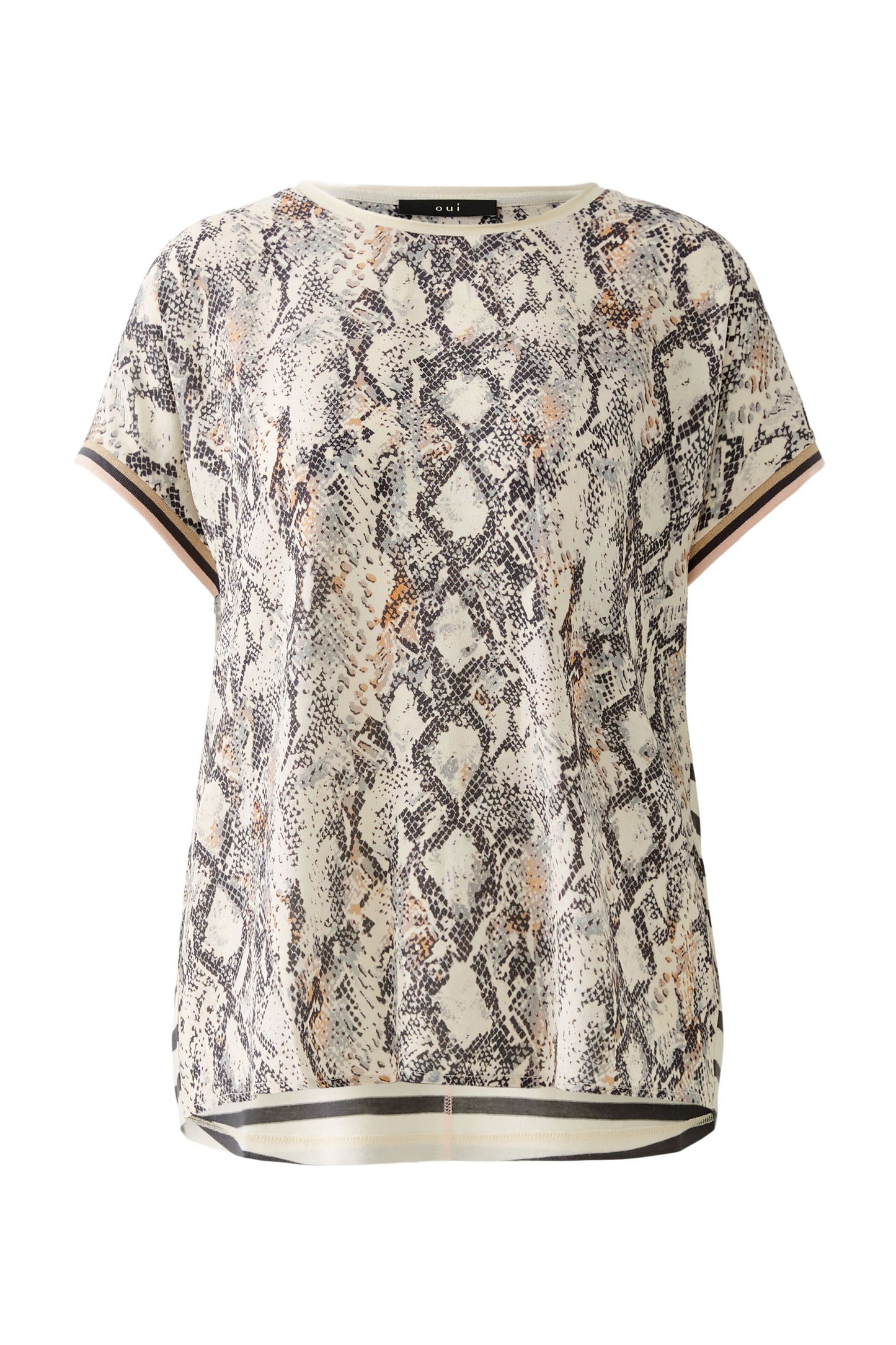 Oui Snake Print T-Shirt 92254
