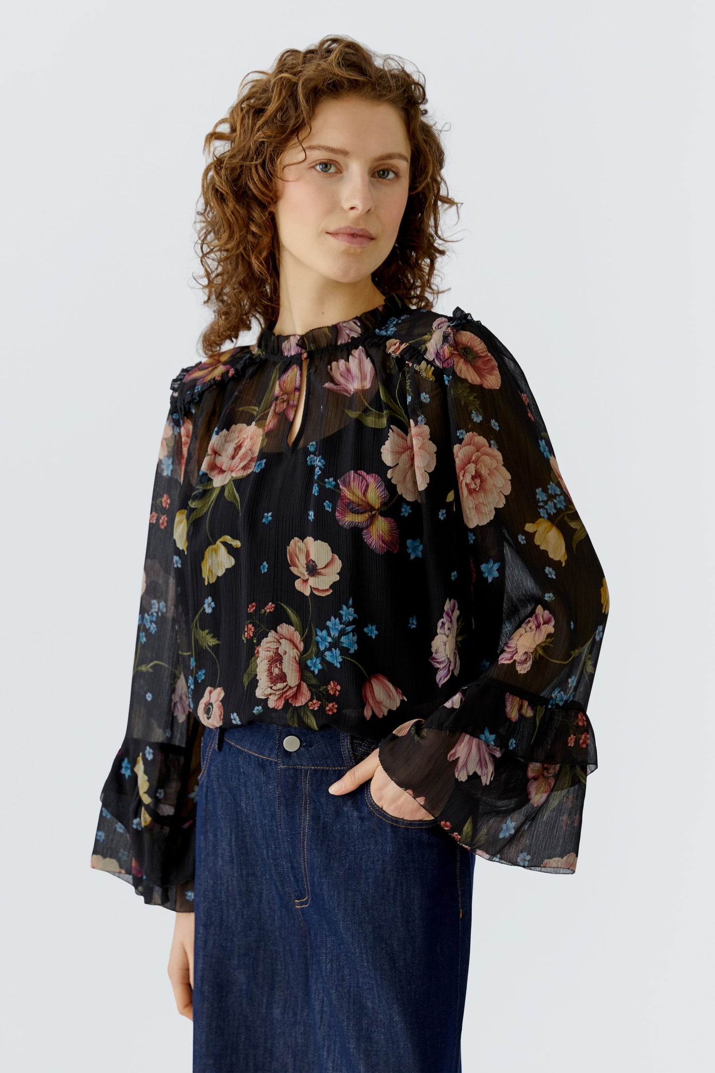 Oui Floral Blouse 96718